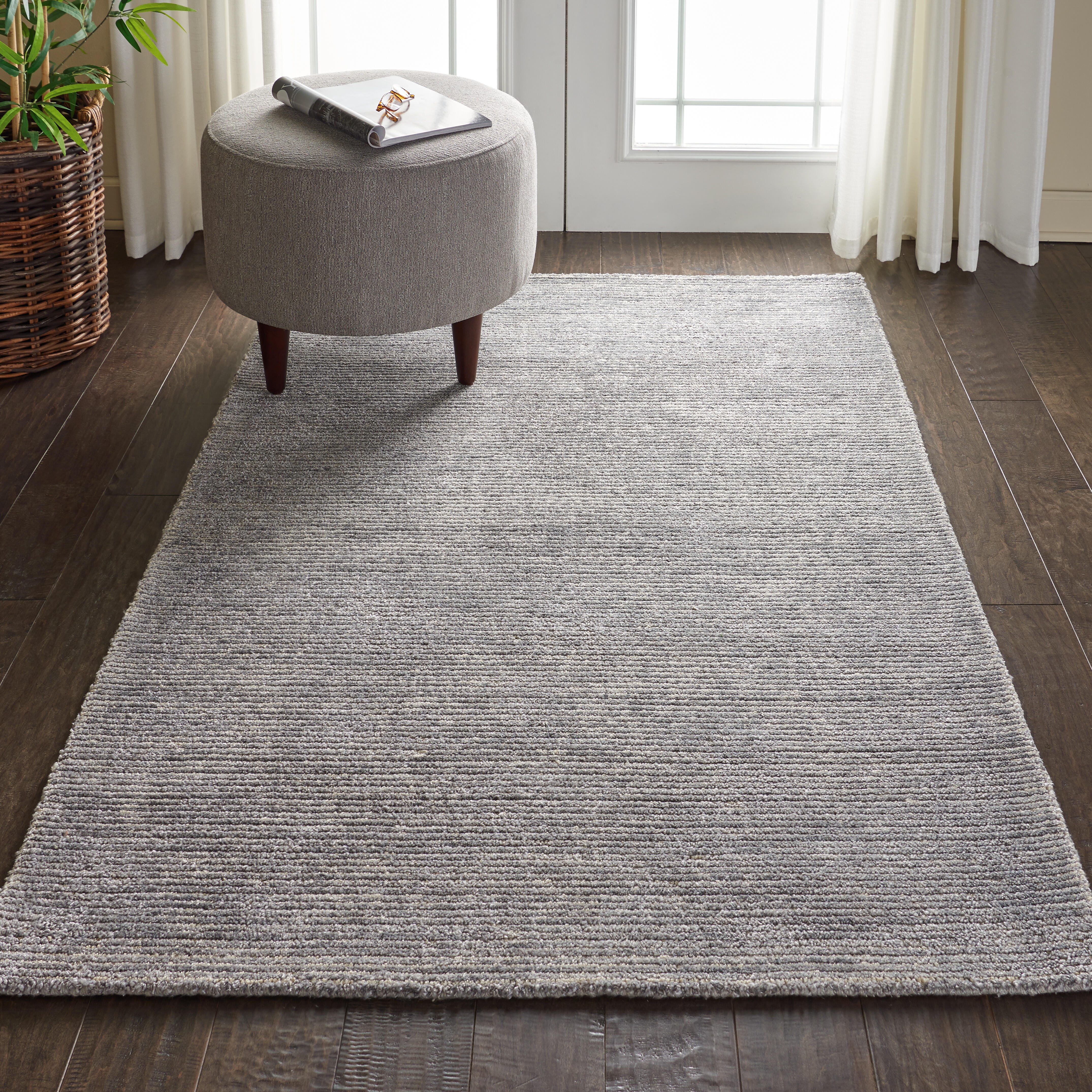 Nourison Nourison Weston 5'3" x 7'5" Silver Birch Modern Indoor Rug, Silver Birch, large