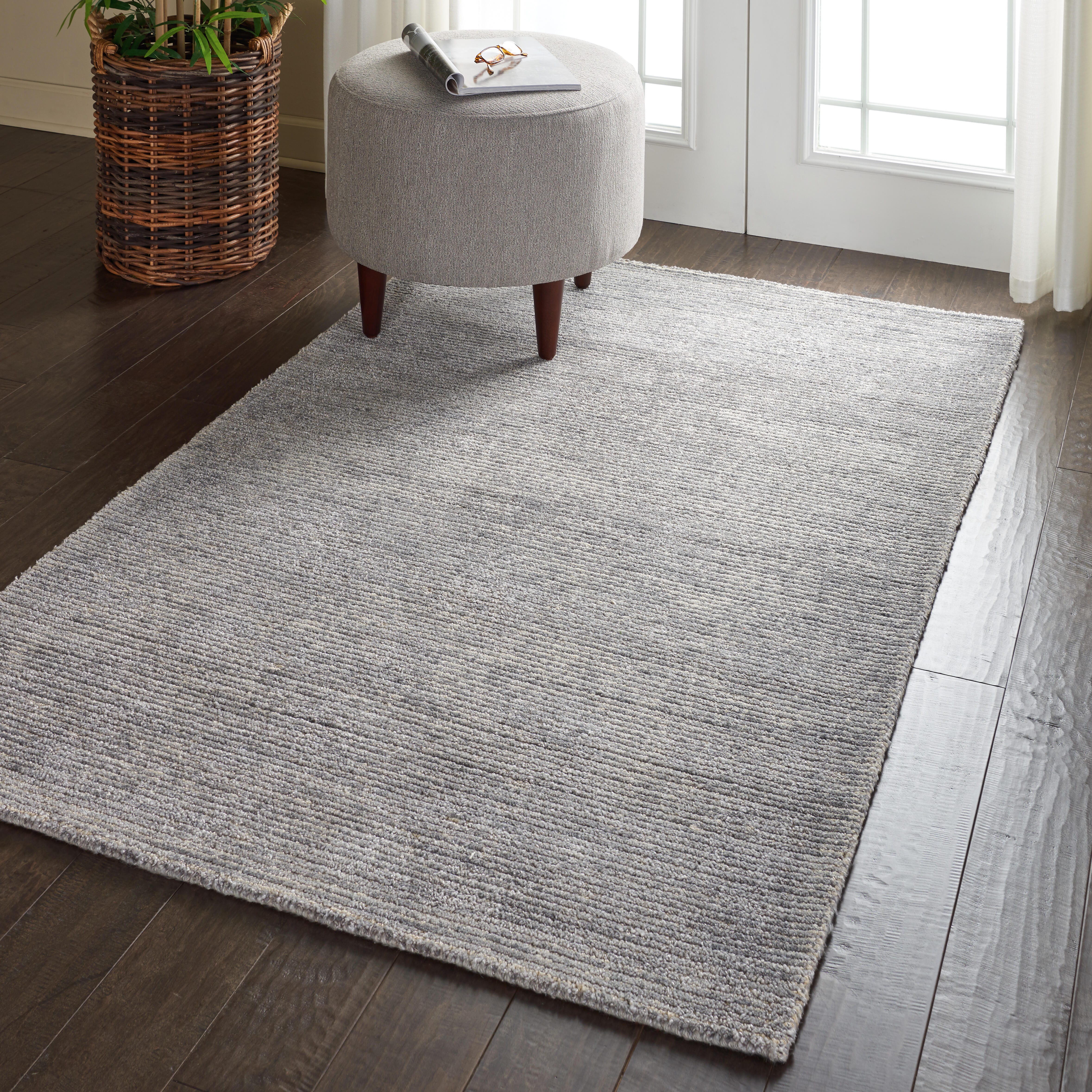 Nourison Nourison Weston 5'3" x 7'5" Silver Birch Modern Indoor Rug, Silver Birch, large