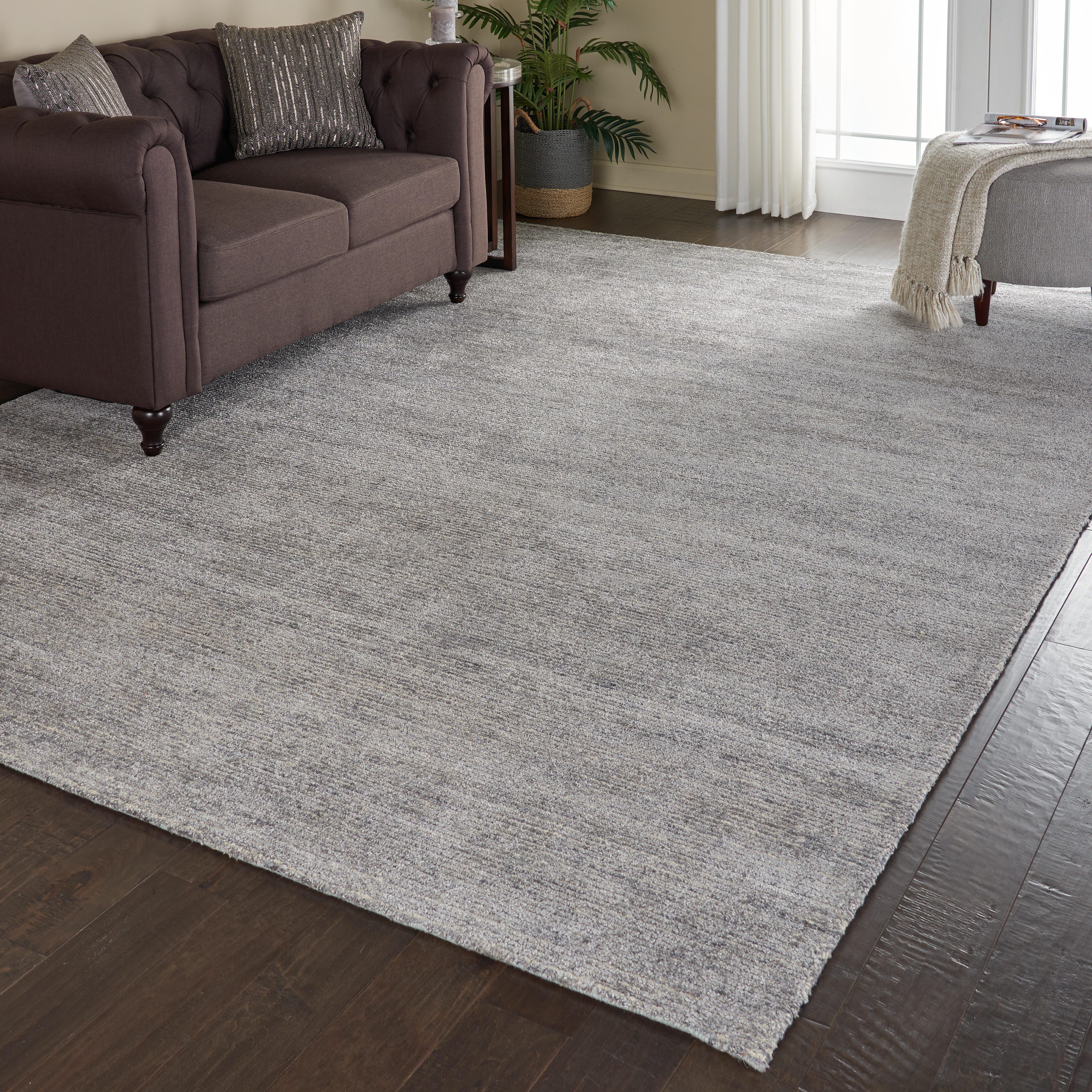 Nourison Nourison Weston 8' x 10'6" Silver Birch Modern Indoor Rug, Silver Birch, large