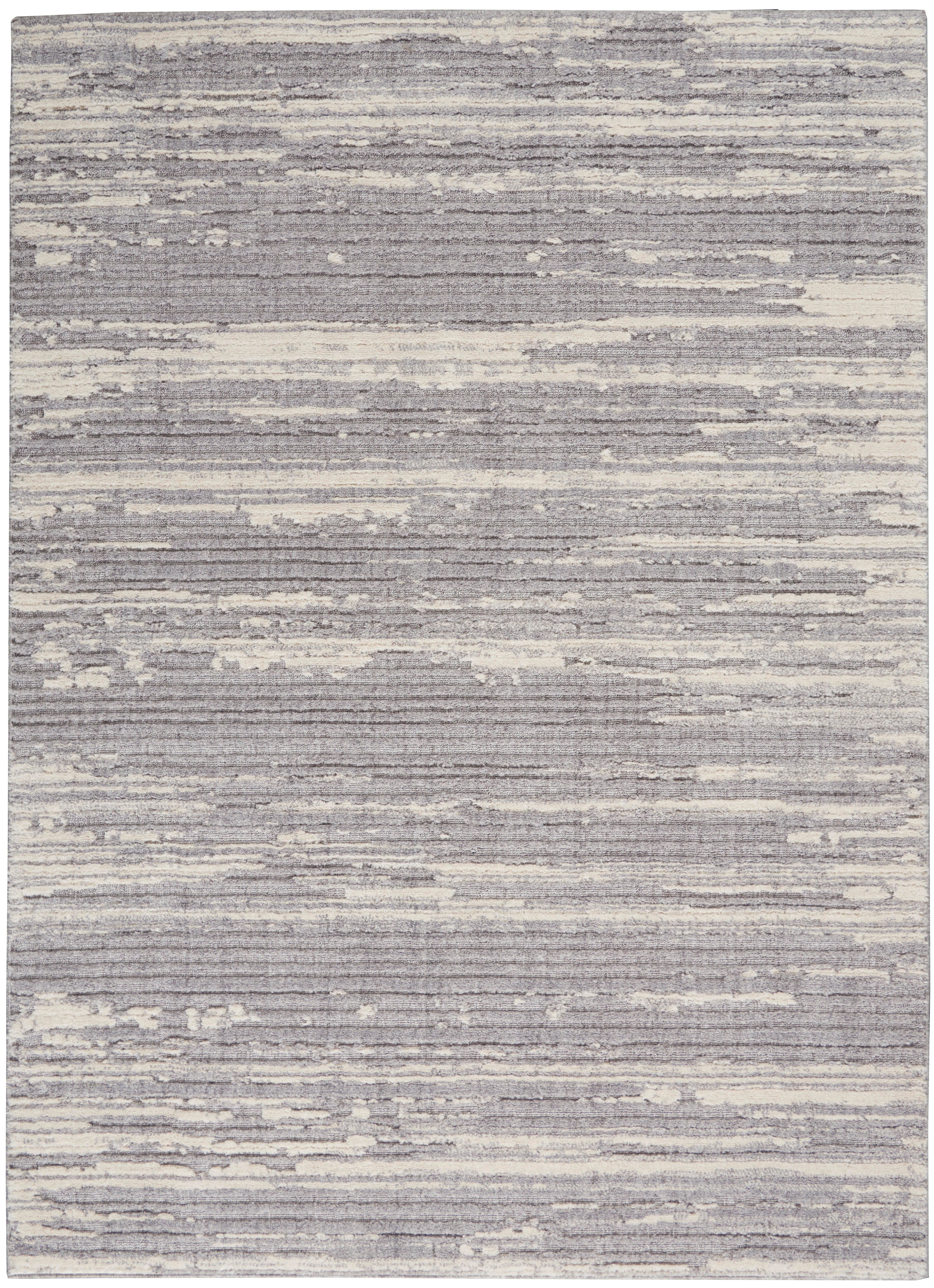 Nourison Home Nourison Zermatt 5'3" x 7'3" Grey/Ivory Contemporary Indoor Rug, Gray/Ivory, large