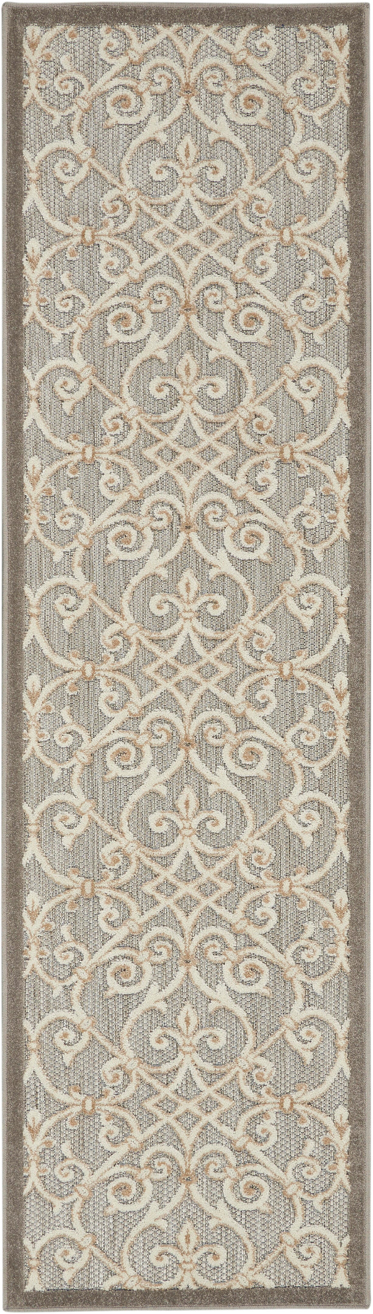 Nourison Home Nourison Aloha 2' x 6' Natural Contemporary Indoor/Outdoor Rug, Natural, large