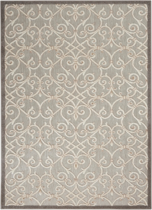 Nourison Home Nourison Aloha 3'6" x 5'6" Natural Contemporary Indoor/Outdoor Rug, Natural, large