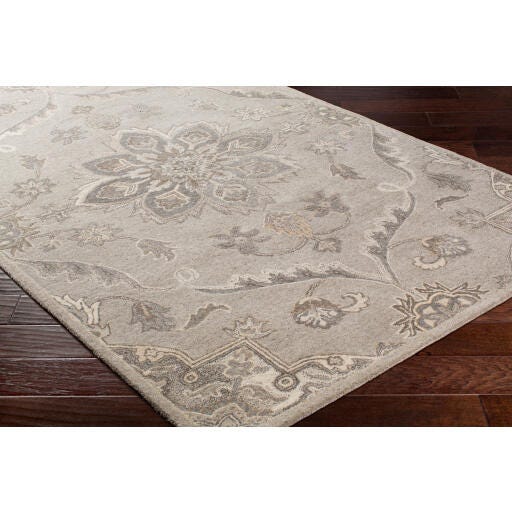 World Needle Calypso Medallion Area Rug, Taupe, large