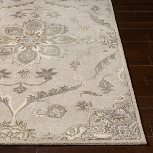 World Needle Calypso Medallion Area Rug, Taupe, large
