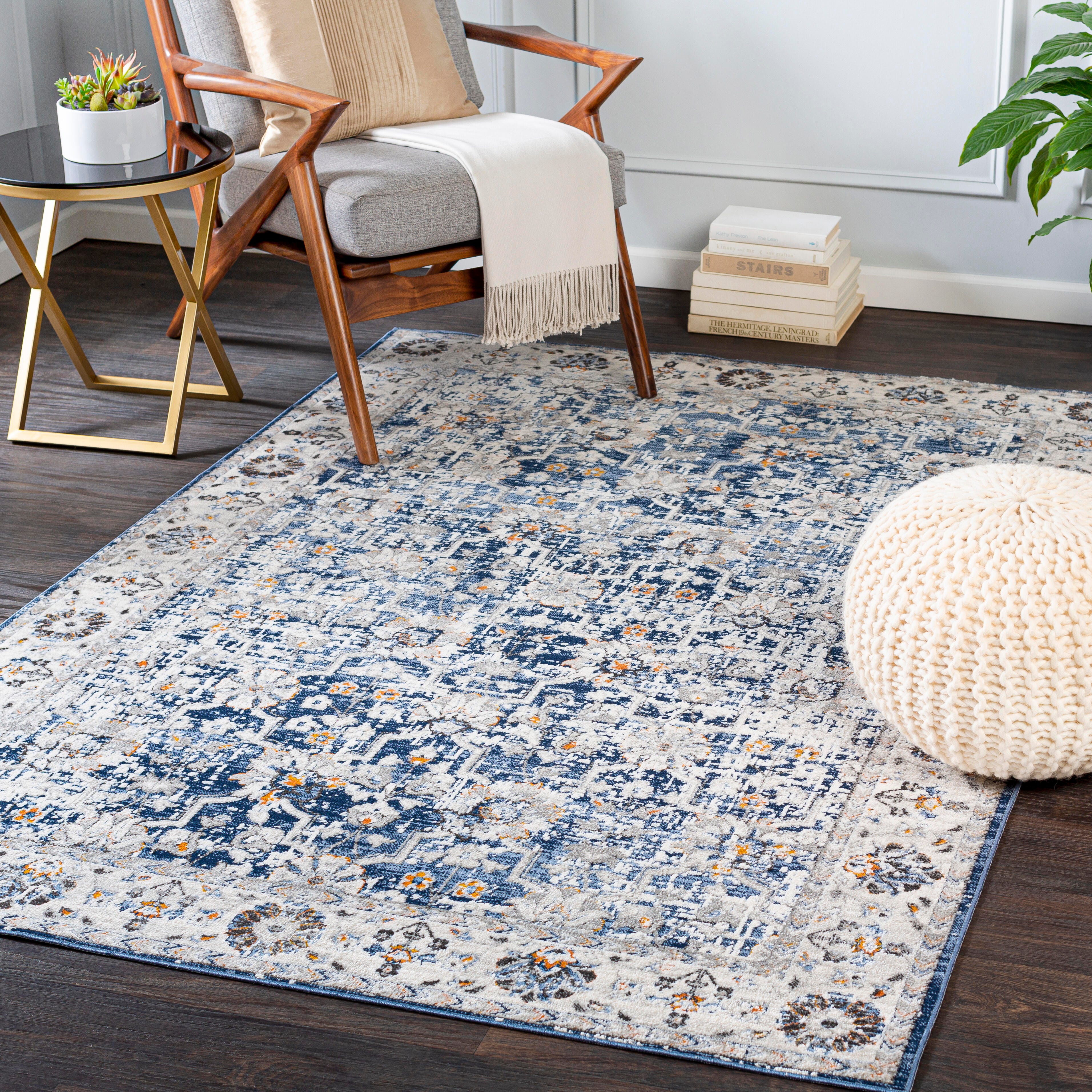 Surya Morris Area Rug, Blue, rollover