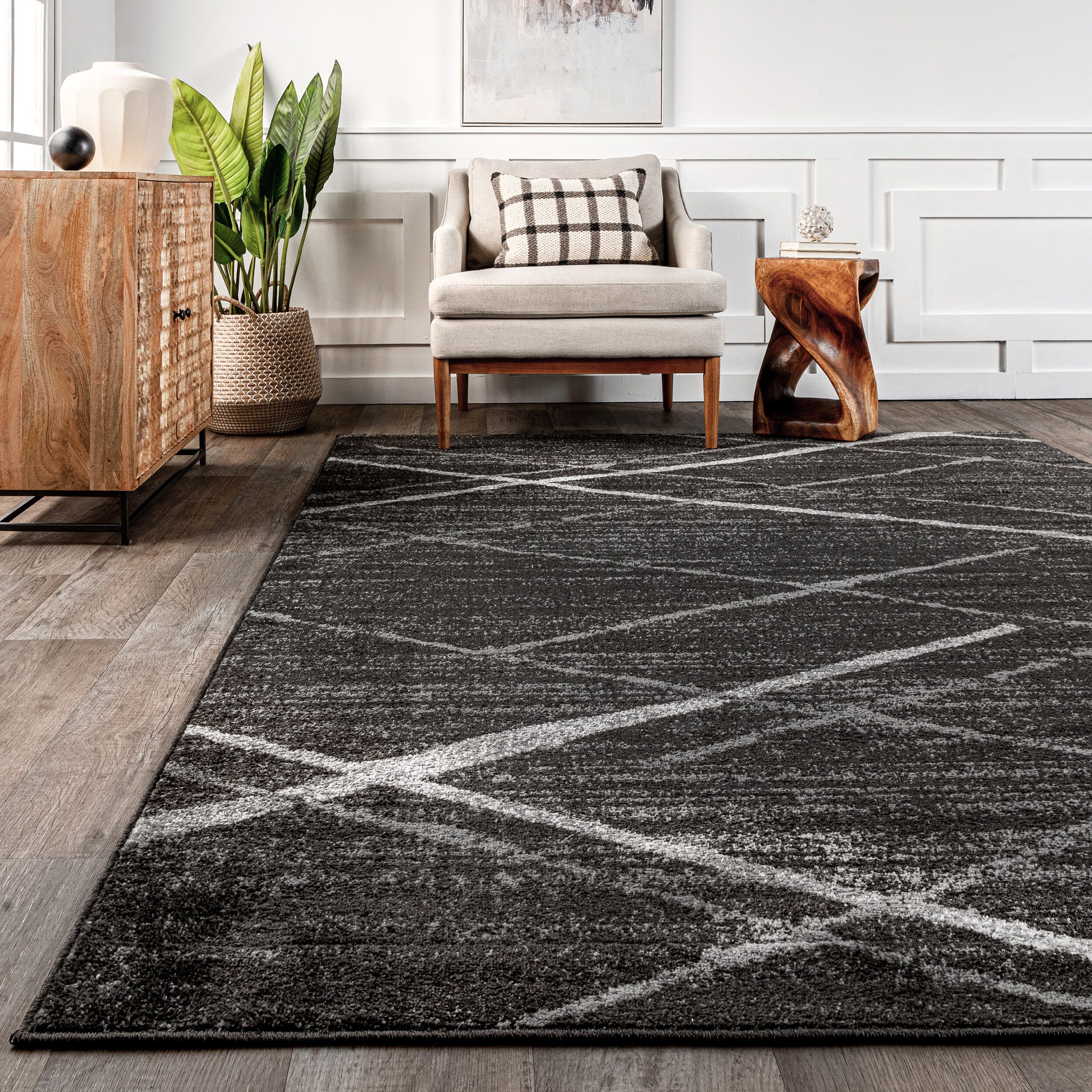 NuLoom Thigpen Contemporary Area Rug, Dark Gray, large