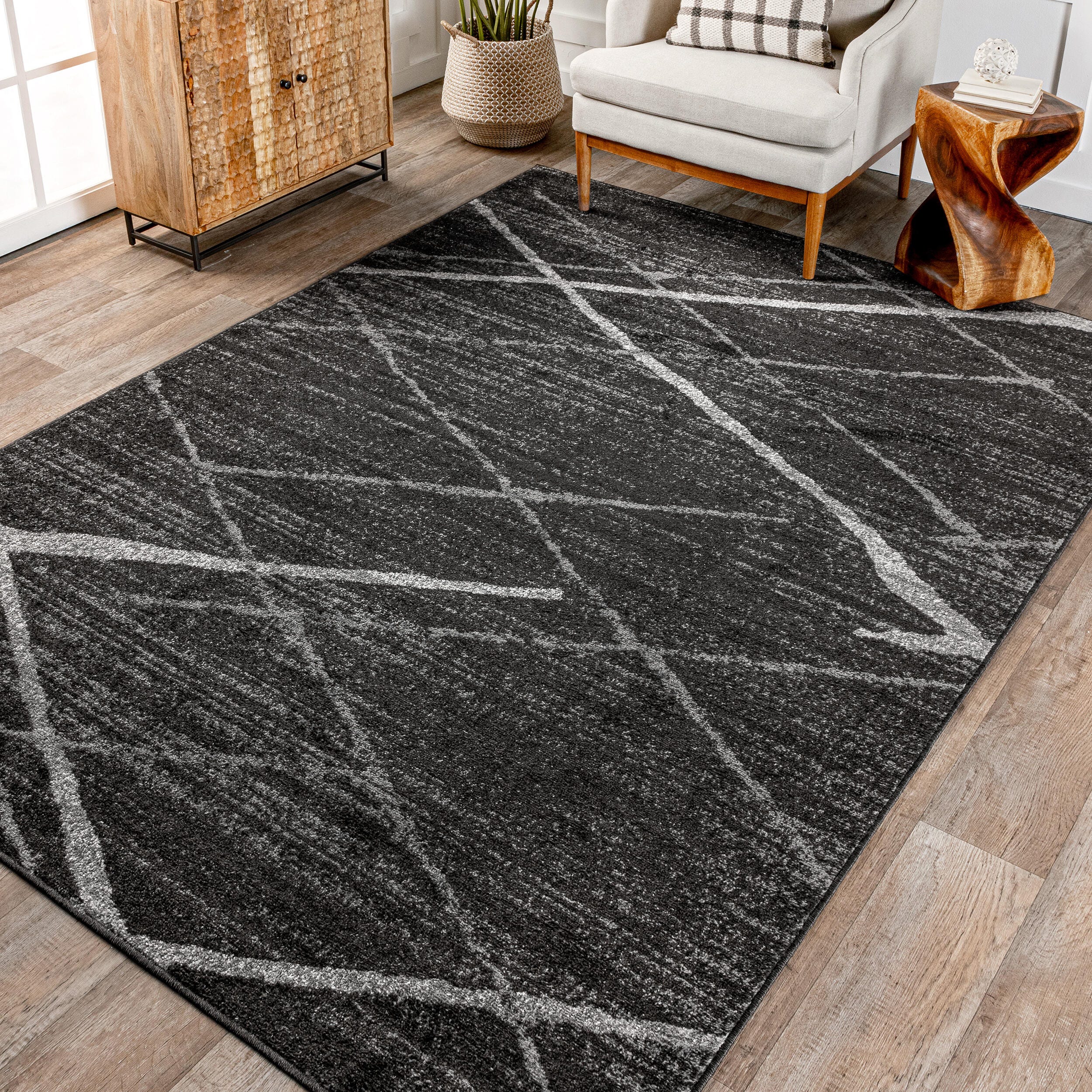 NuLoom Thigpen Contemporary Area Rug, Dark Gray, large