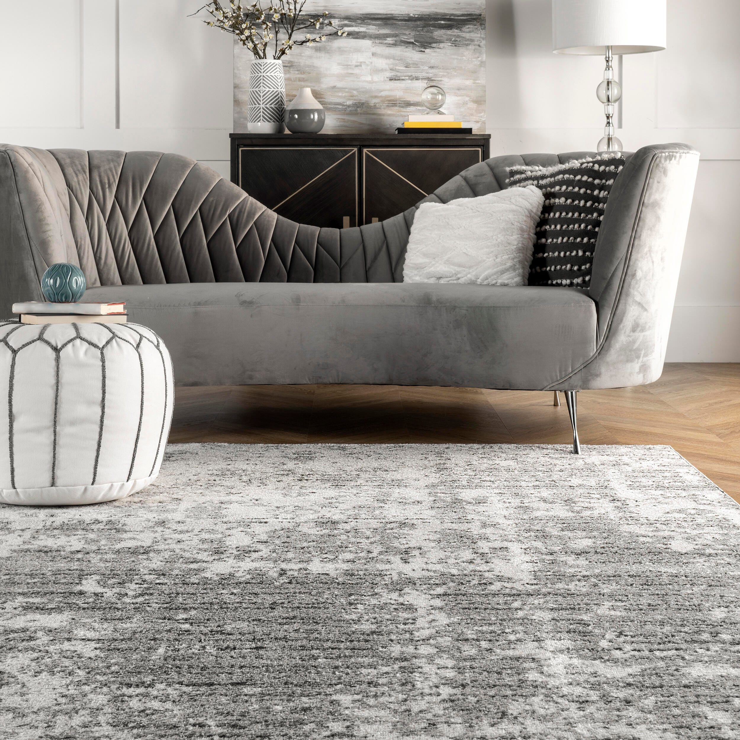 NuLoom Deedra Modern Abstract Area Rug, Gray, large