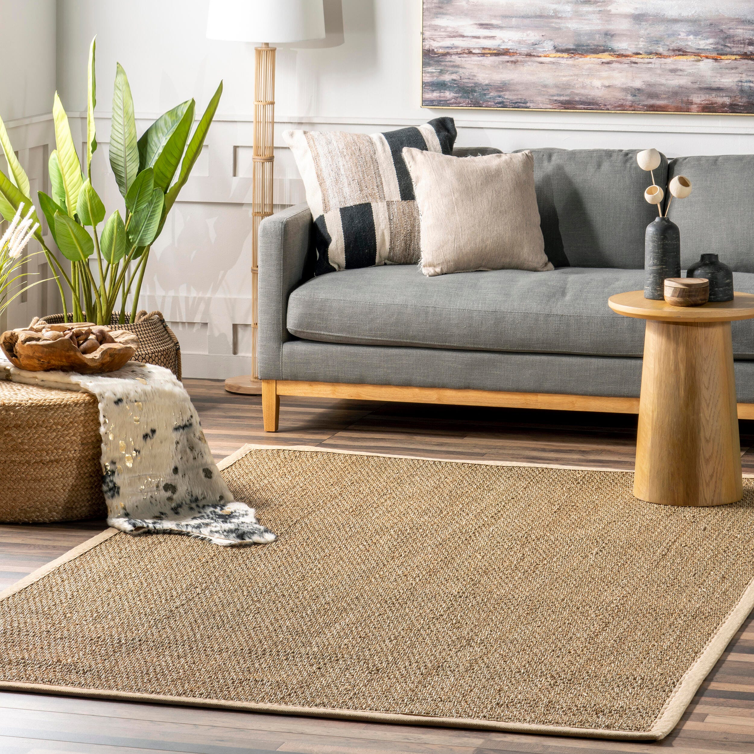 NuLoom Elijah Farmhouse Seagrass Area Rug, Beige, rollover