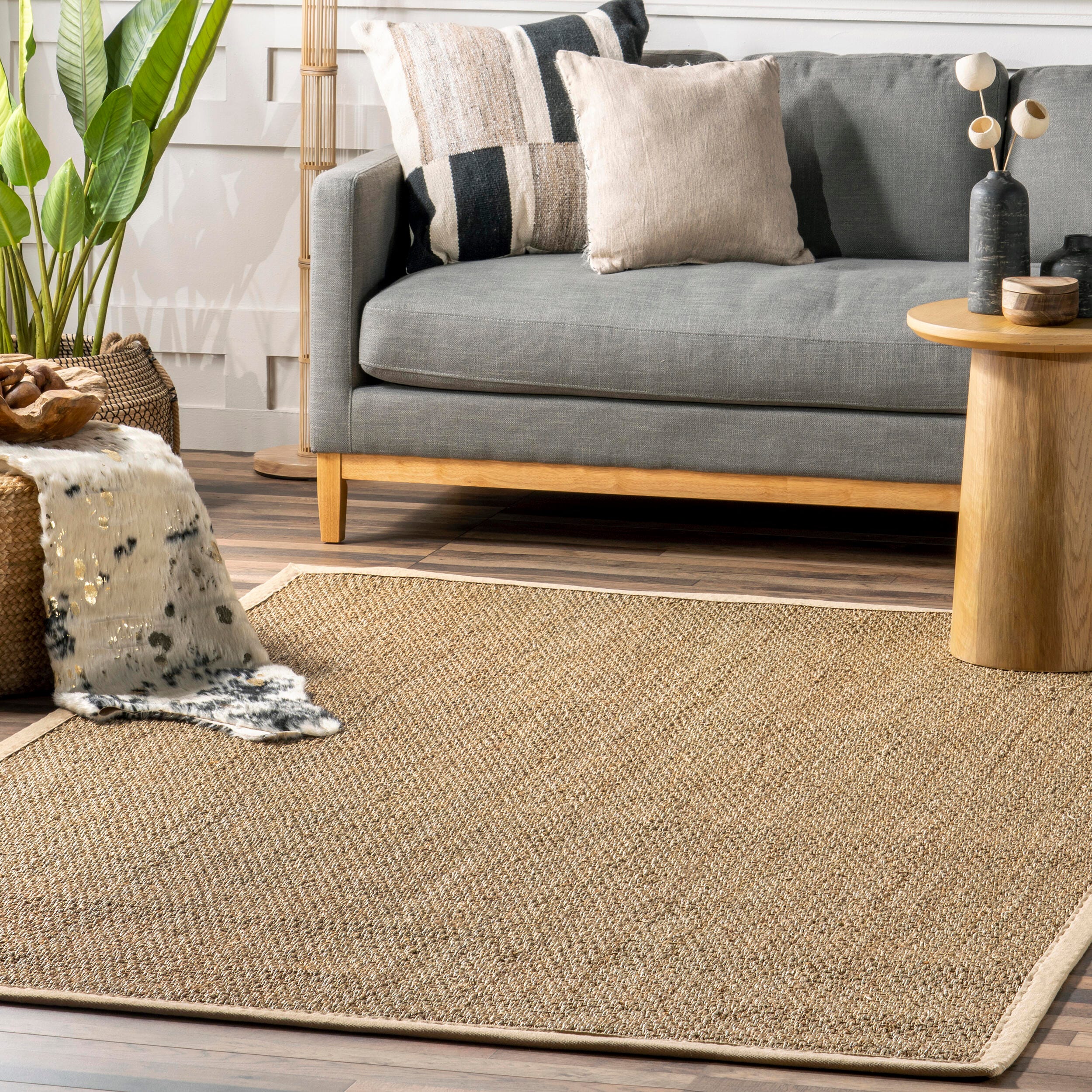 NuLoom Elijah Farmhouse Seagrass Area Rug, Beige, large