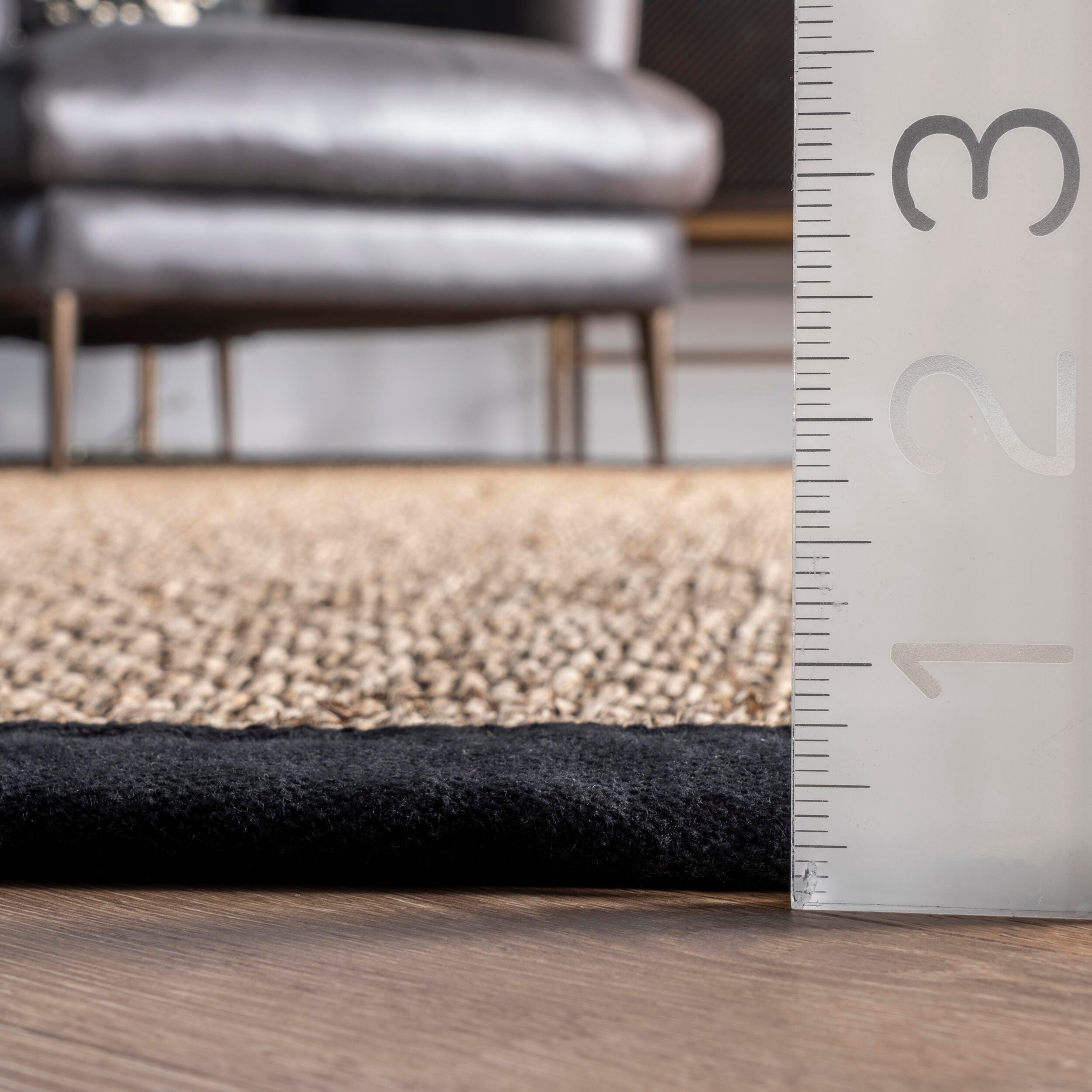 NuLoom Elijah Farmhouse Seagrass Area Rug, Black, large