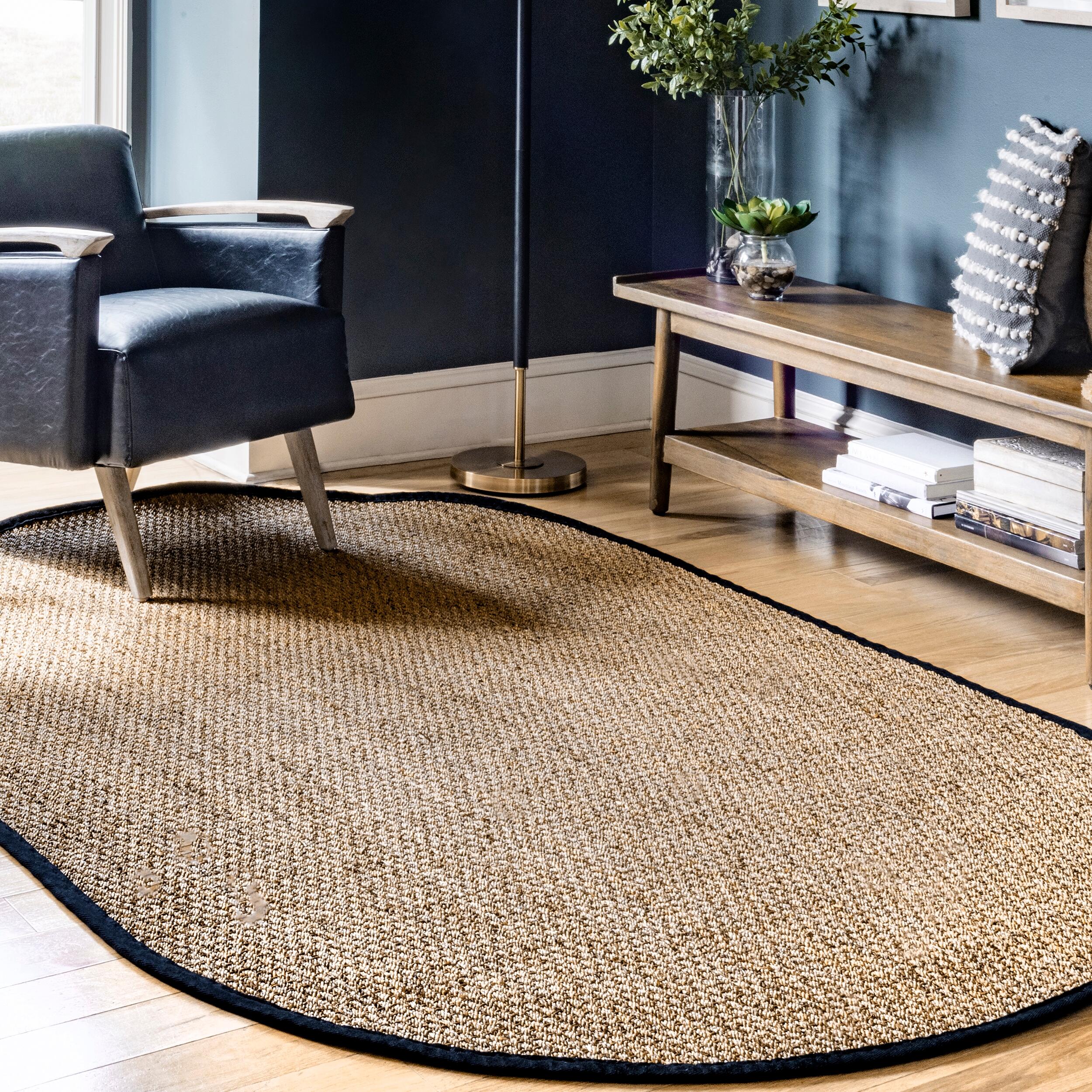NuLoom Elijah Farmhouse Seagrass Area Rug, Black, rollover