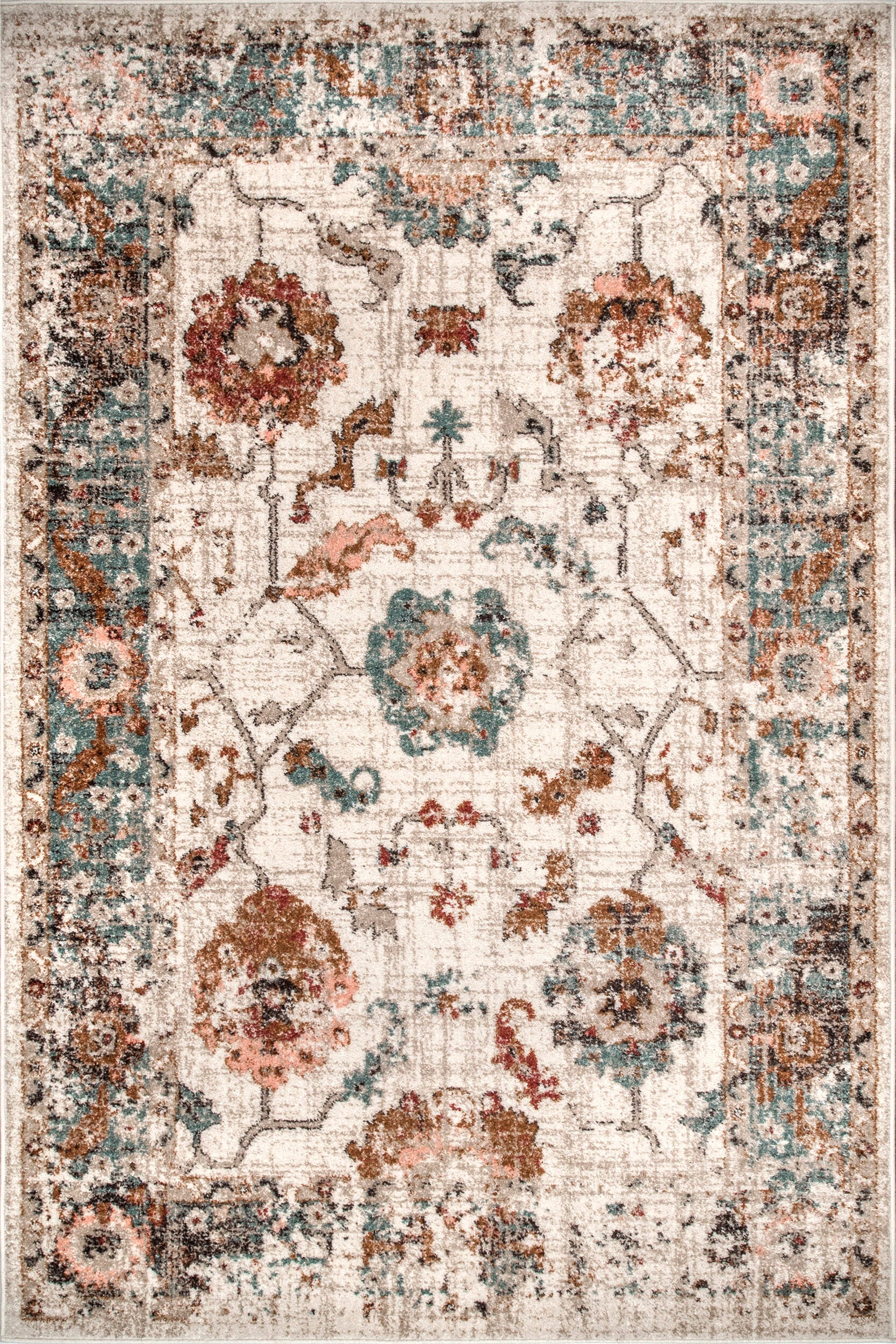 NuLoom Vintage Autumn Cecil 5' 3" x 7' 7" Area Rug, Beige, large