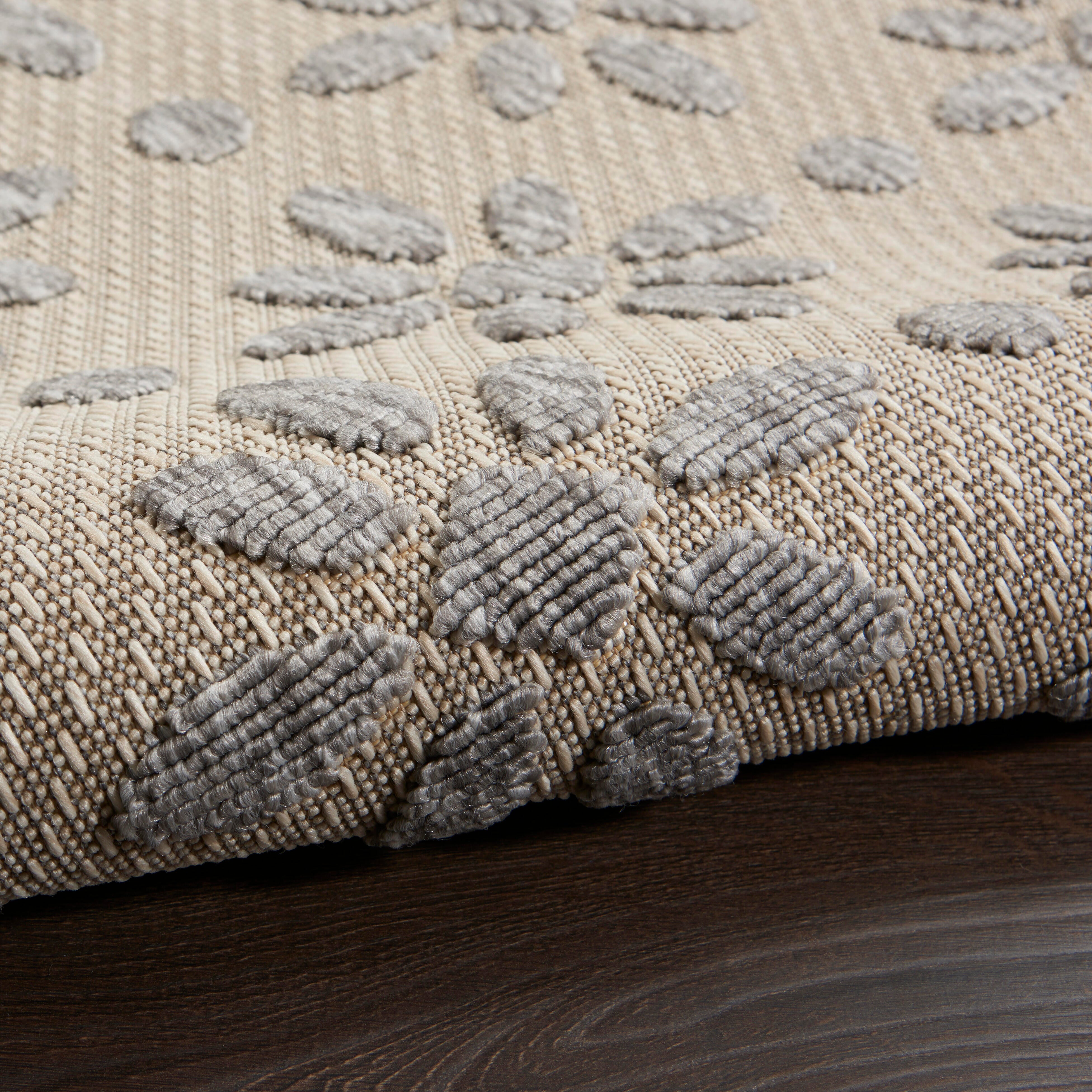 Nourison Home Nourison Cozumel 2'2" x 7'6" Cream Farmhouse Indoor/Outdoor Rug, , rollover