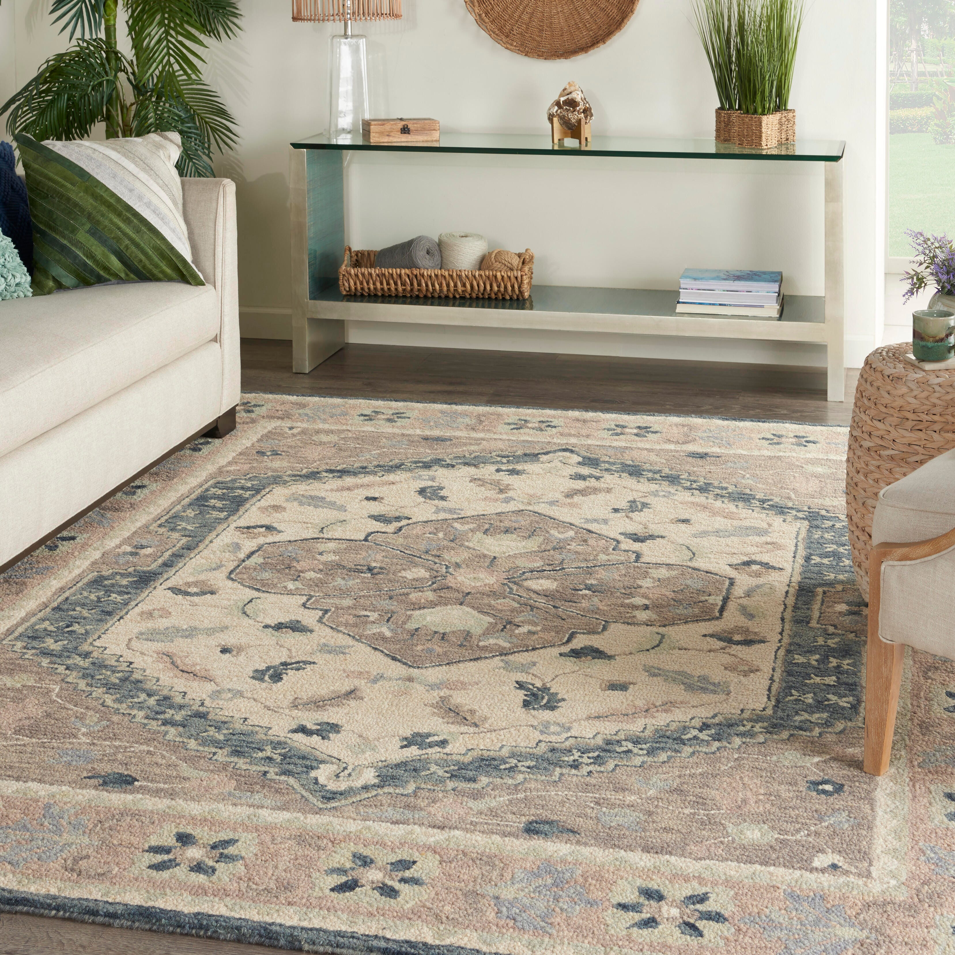 Nourison Nourison Bahari 8' x 10' Grey Bohemian Indoor Rug, Gray, rollover