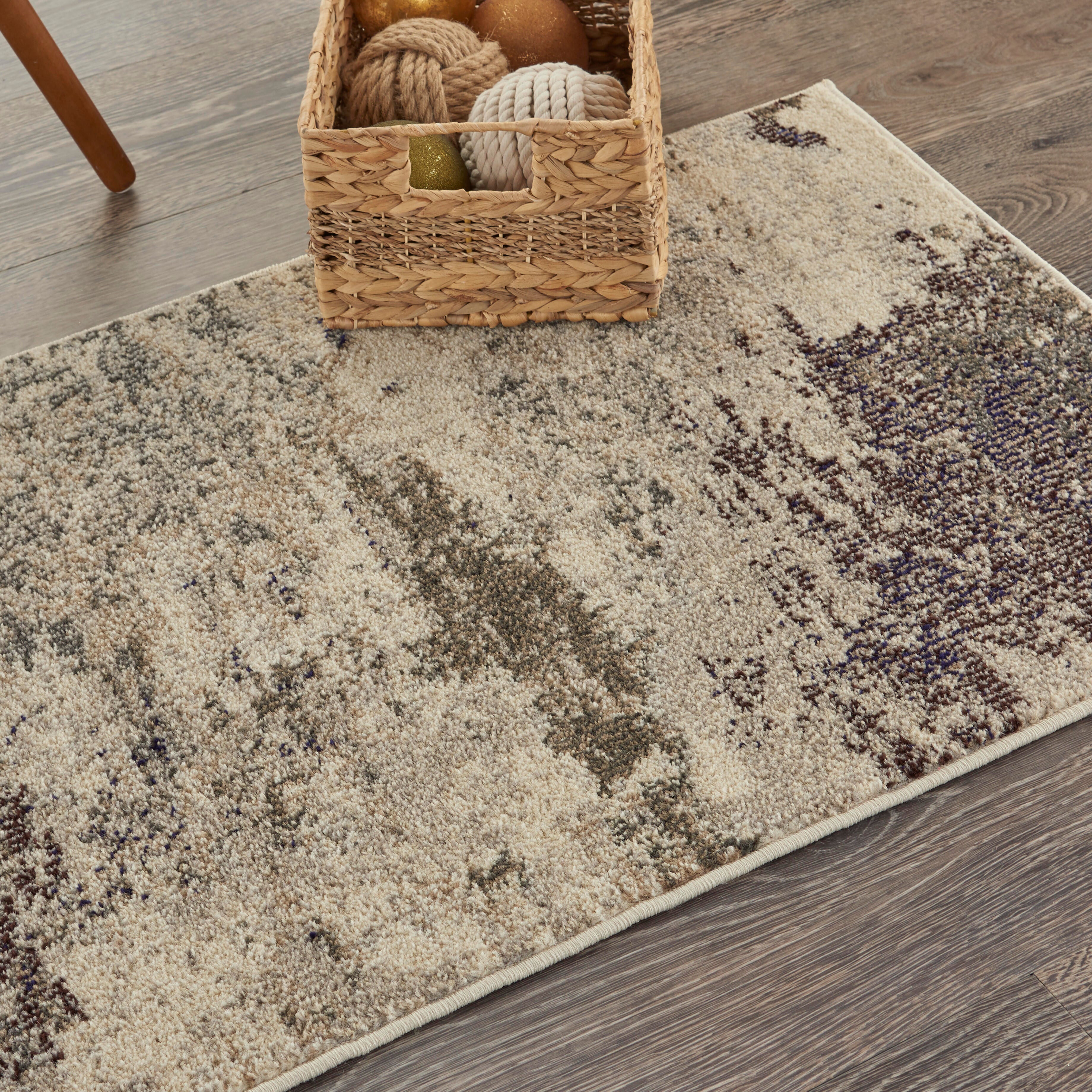 Nourison Nourison Celestial 2'2" x 3'9" Ivory/Grey Modern Indoor Rug, Ivory/Gray, large