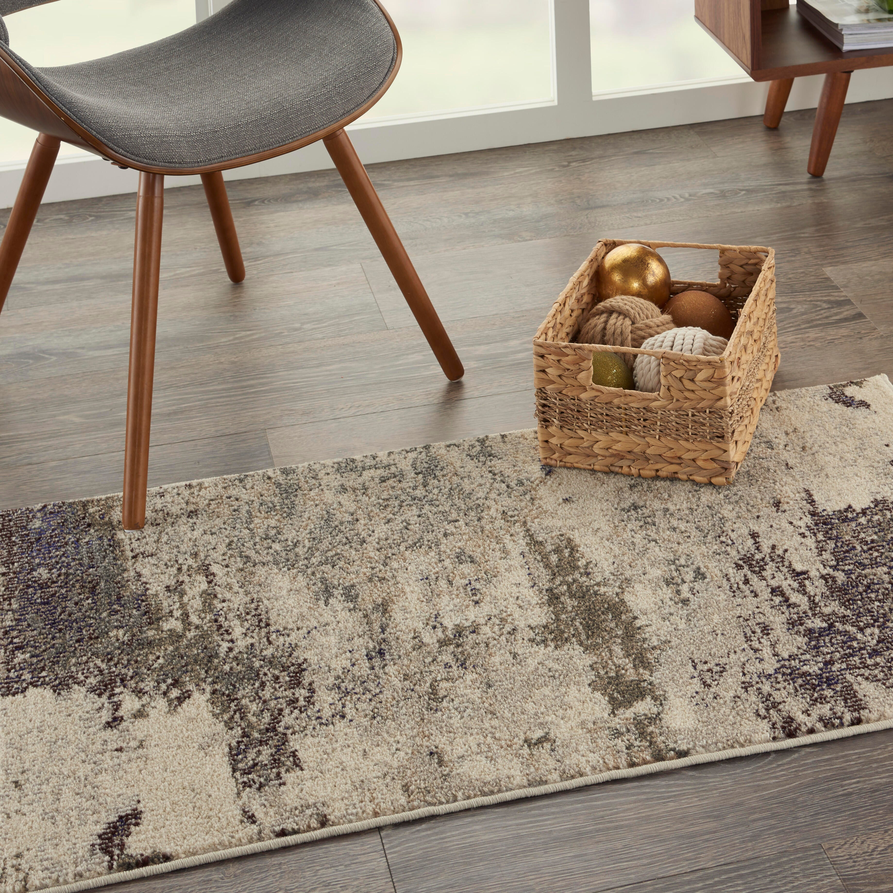 Nourison Nourison Celestial 2'2" x 3'9" Ivory/Grey Modern Indoor Rug, Ivory/Gray, large