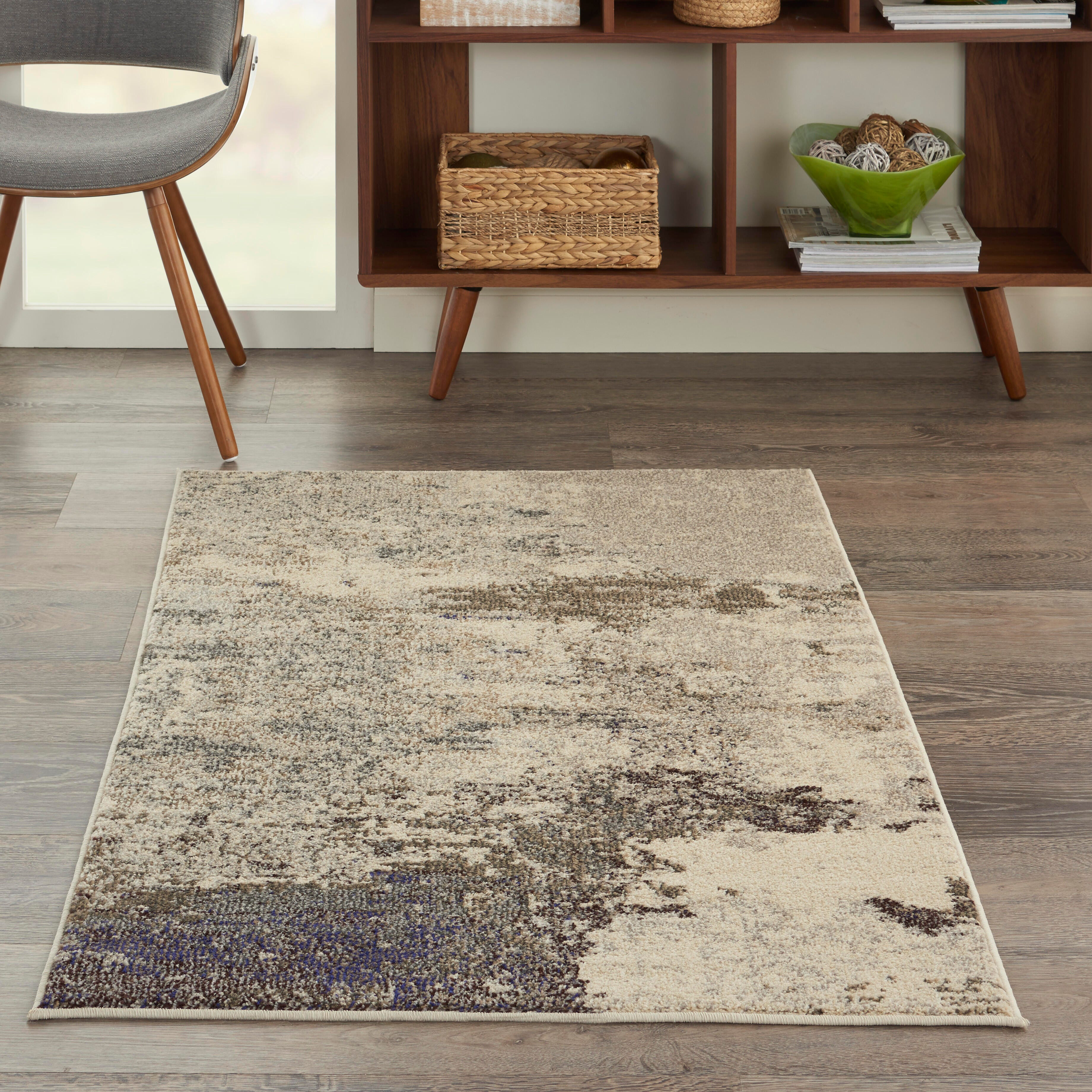 Nourison Nourison Celestial 3' x 5' Ivory/Grey Modern Indoor Rug, Ivory/Gray, rollover