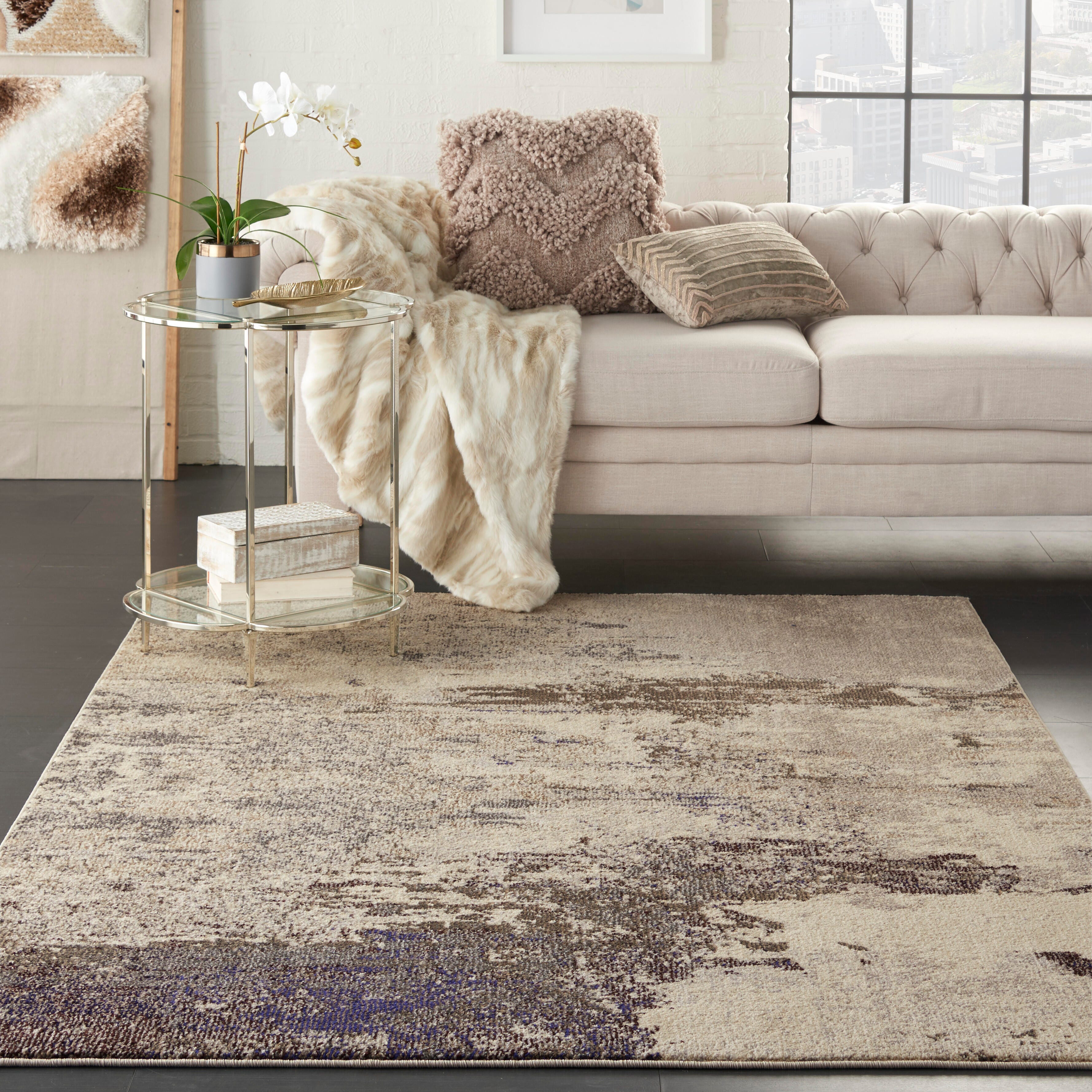 Nourison Nourison Celestial 3'11" x 5'11" Ivory/Grey Modern Indoor Rug, Ivory/Gray, rollover