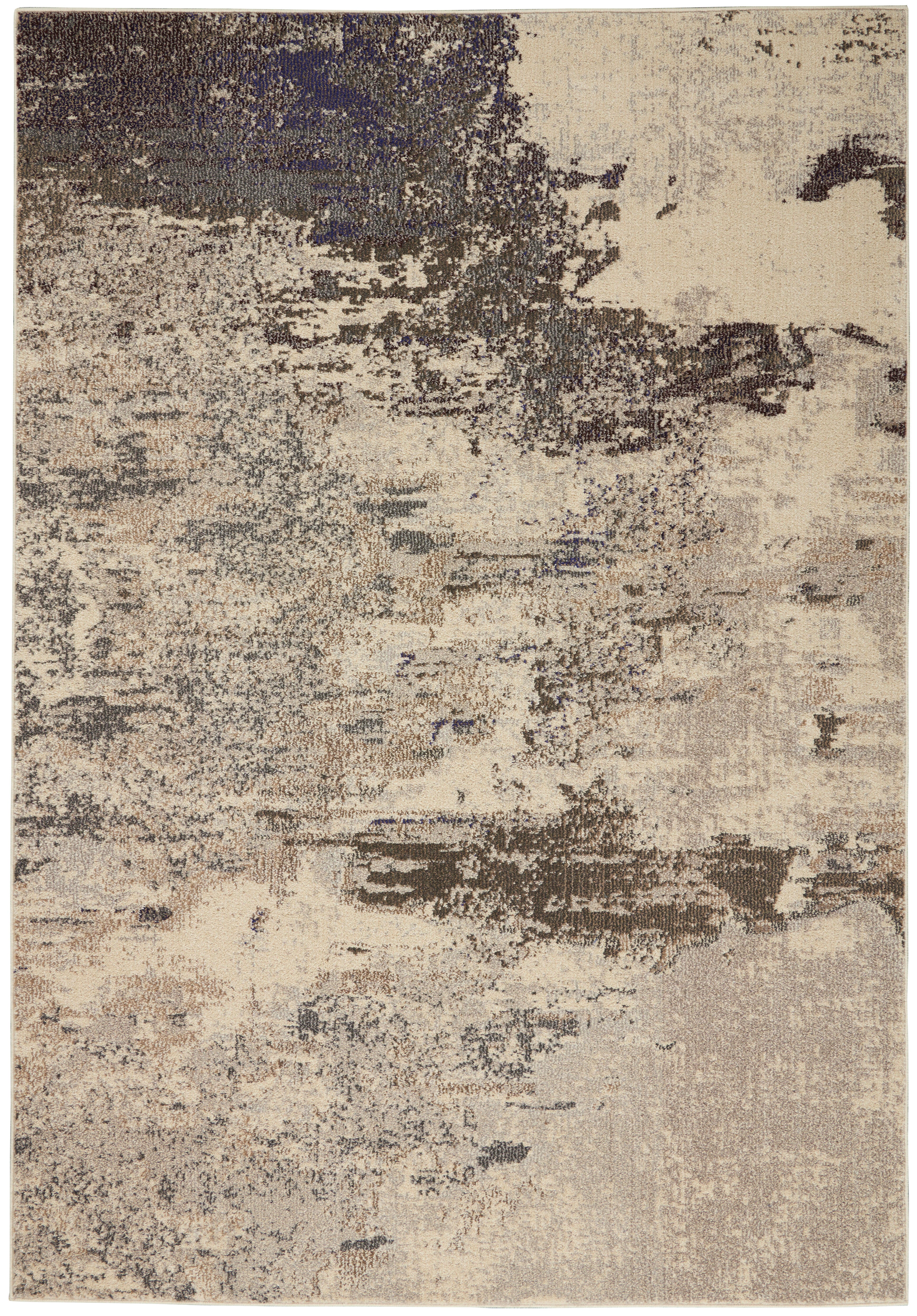 Nourison Nourison Celestial 3'11" x 5'11" Ivory/Grey Modern Indoor Rug, Ivory/Gray, large