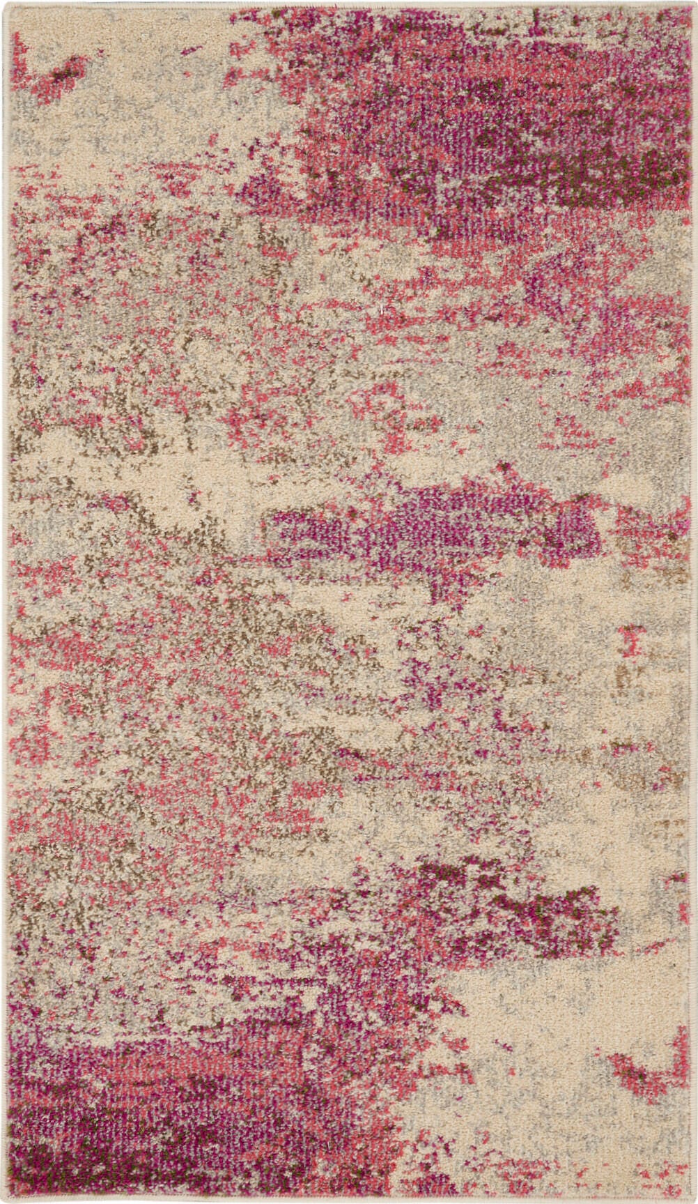 Nourison Nourison Celestial 2'2" x 3'9" Ivory/Pink Modern Indoor Rug, Ivory/Pink, large