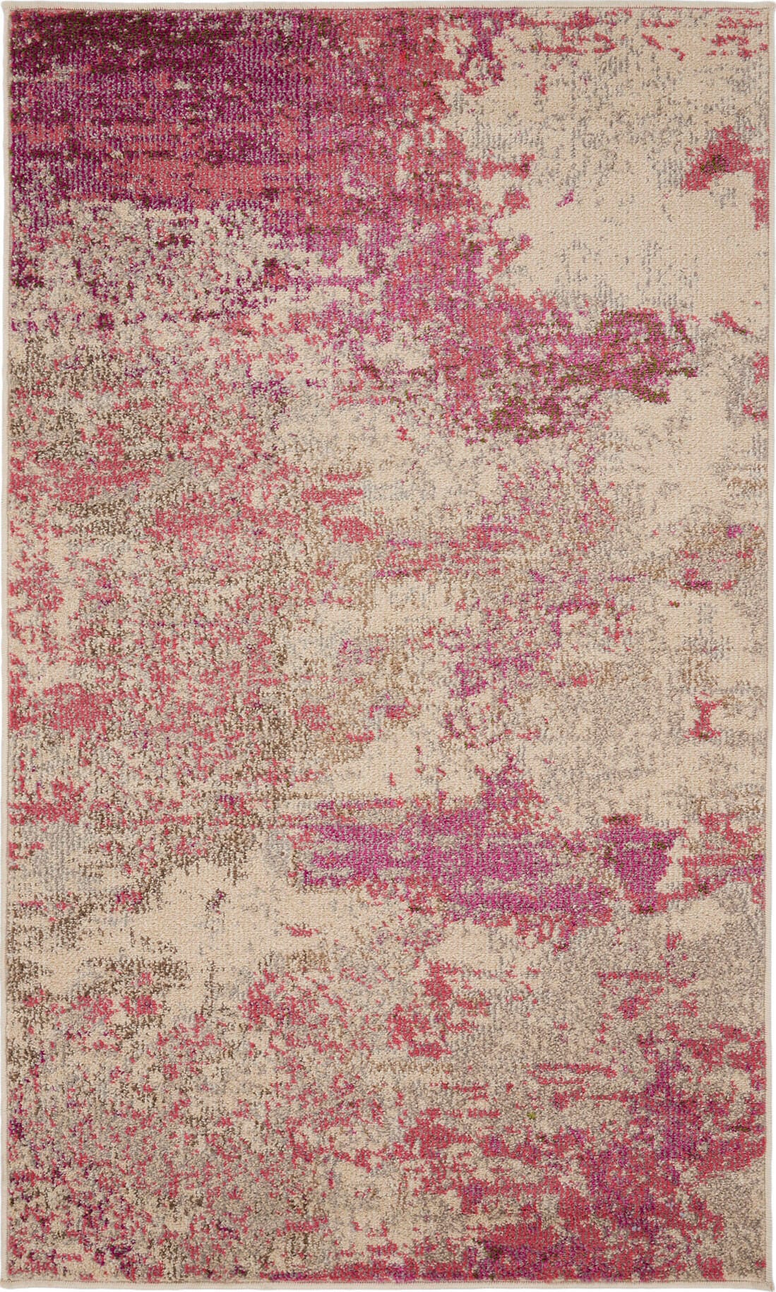 Nourison Nourison Celestial 3' x 5' Ivory/Pink Modern Indoor Rug, Ivory/Pink, large