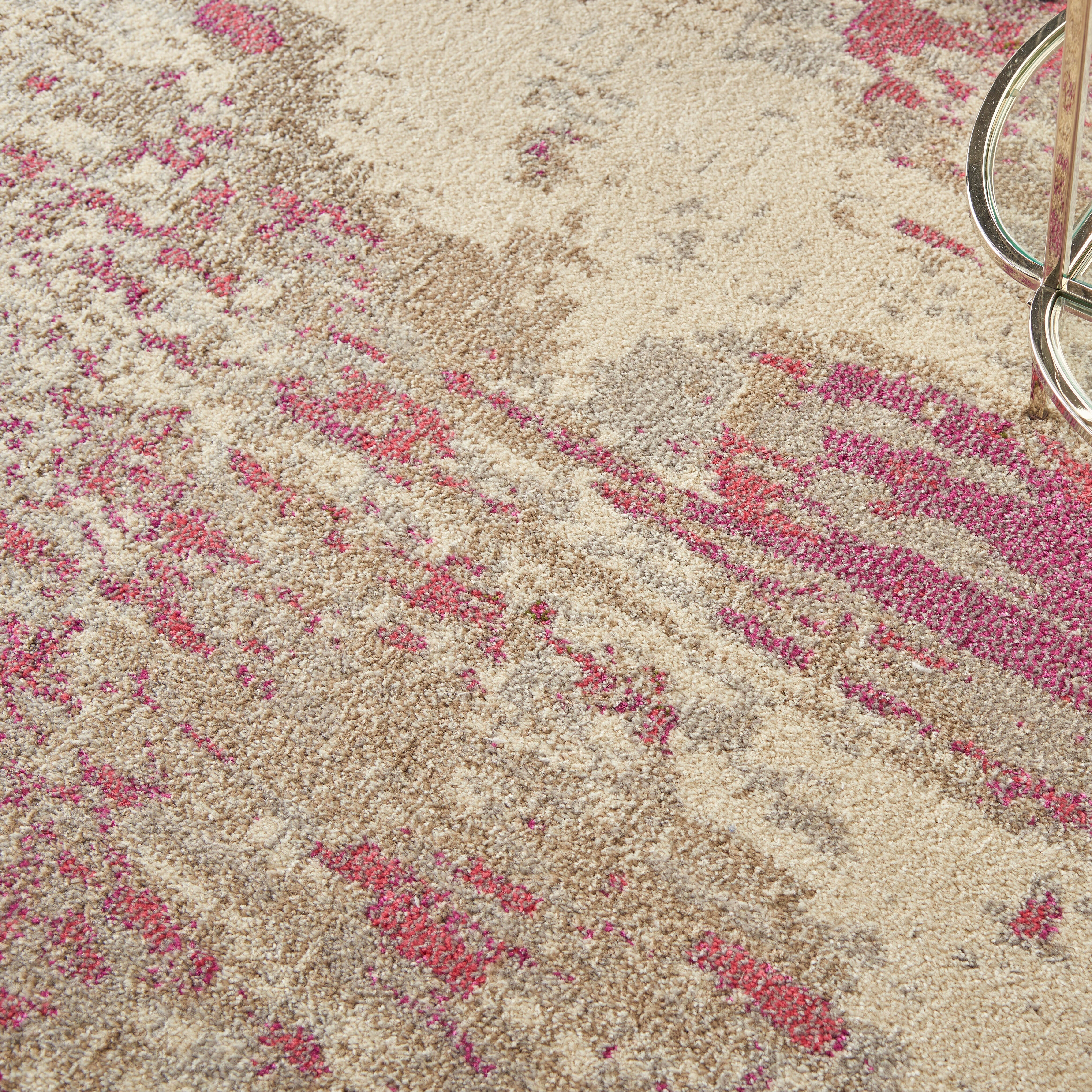 Nourison Nourison Celestial 6'7" x 9'7" Ivory/Pink Modern Indoor Rug, Ivory/Pink, large