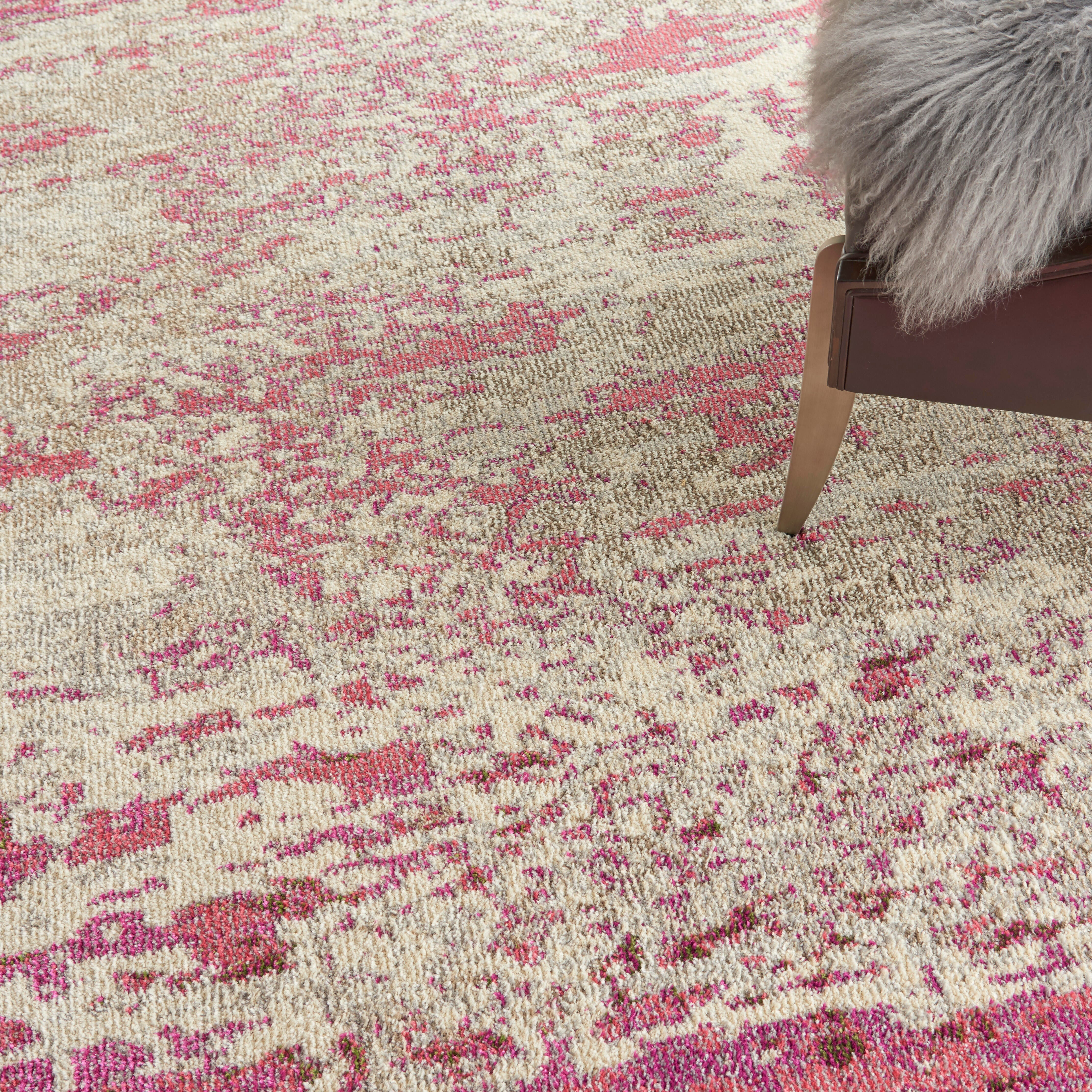 Nourison Nourison Celestial 7'10" x 10'6" Ivory/Pink Modern Indoor Rug, Ivory/Pink, large
