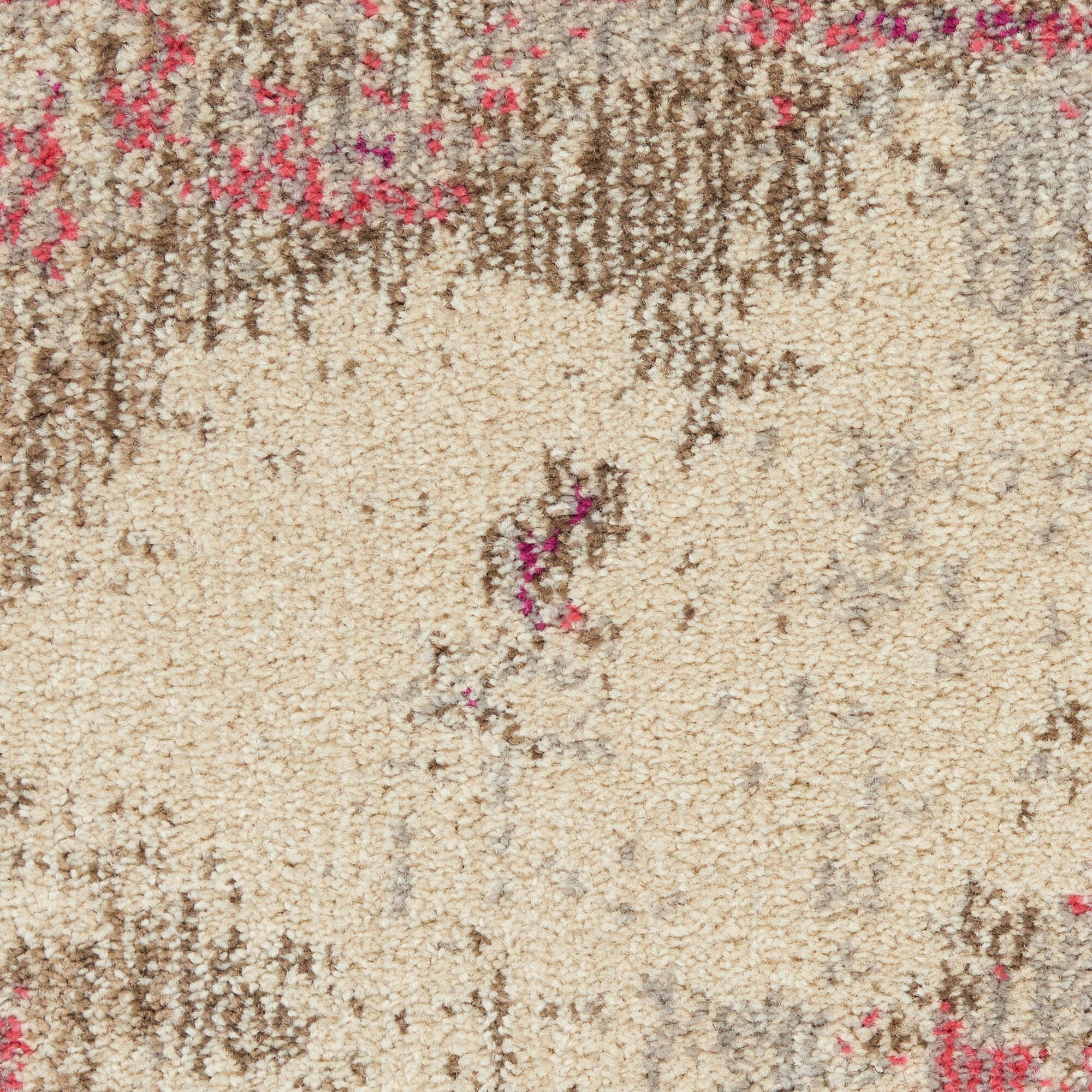 Nourison Nourison Celestial 7'10" x ROUND Ivory/Pink Modern Indoor Rug, Ivory/Pink, large