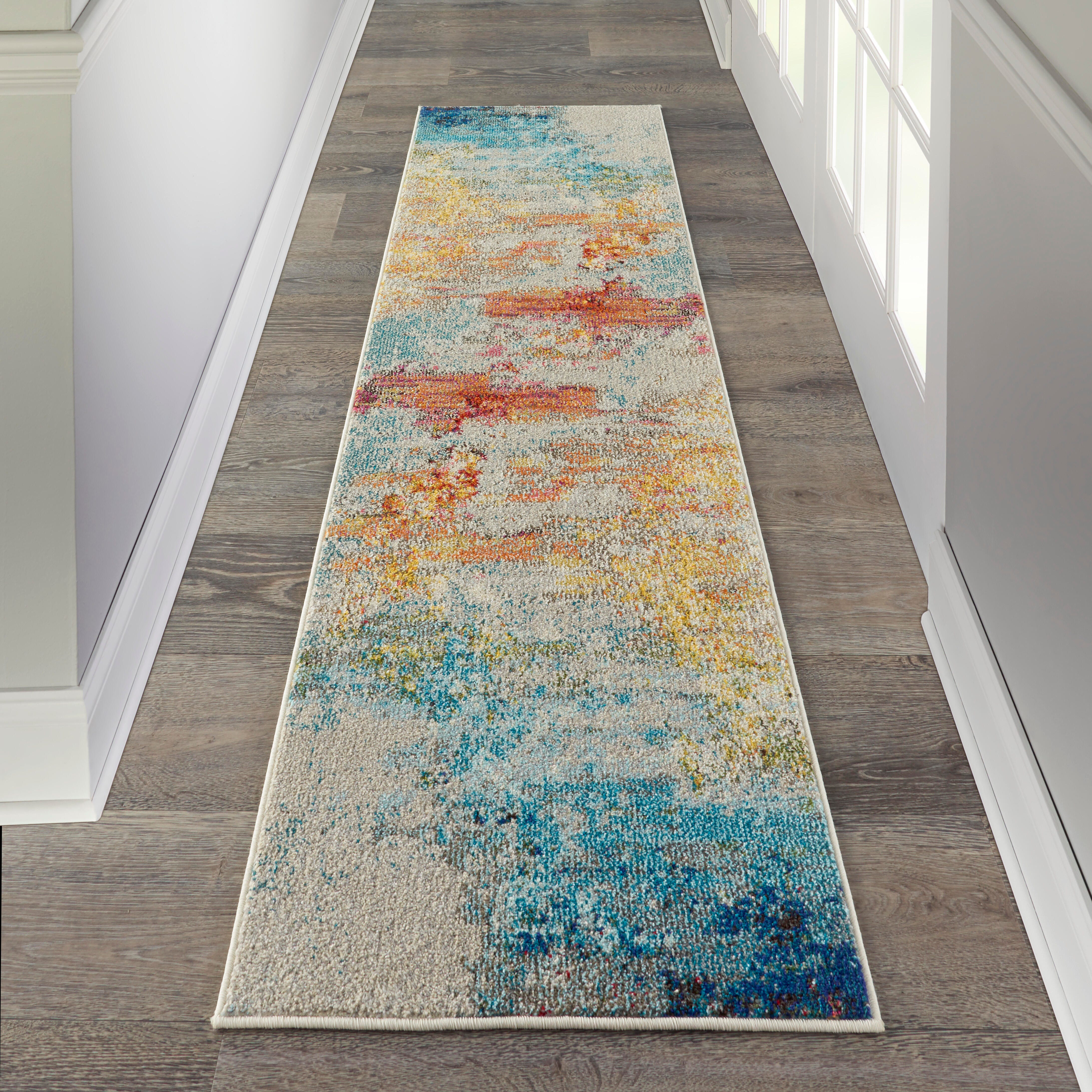 Nourison Nourison Celestial 2'2" x 7'6" Sealife Modern Indoor Rug, Sealife, large