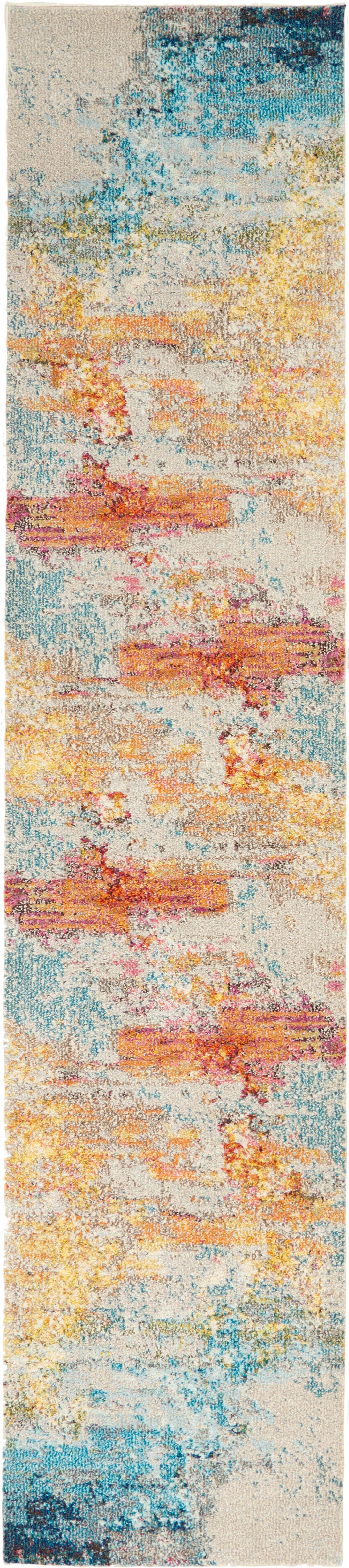 Nourison Nourison Celestial 2'2" x 12' Sealife Modern Indoor Rug, Sealife, large