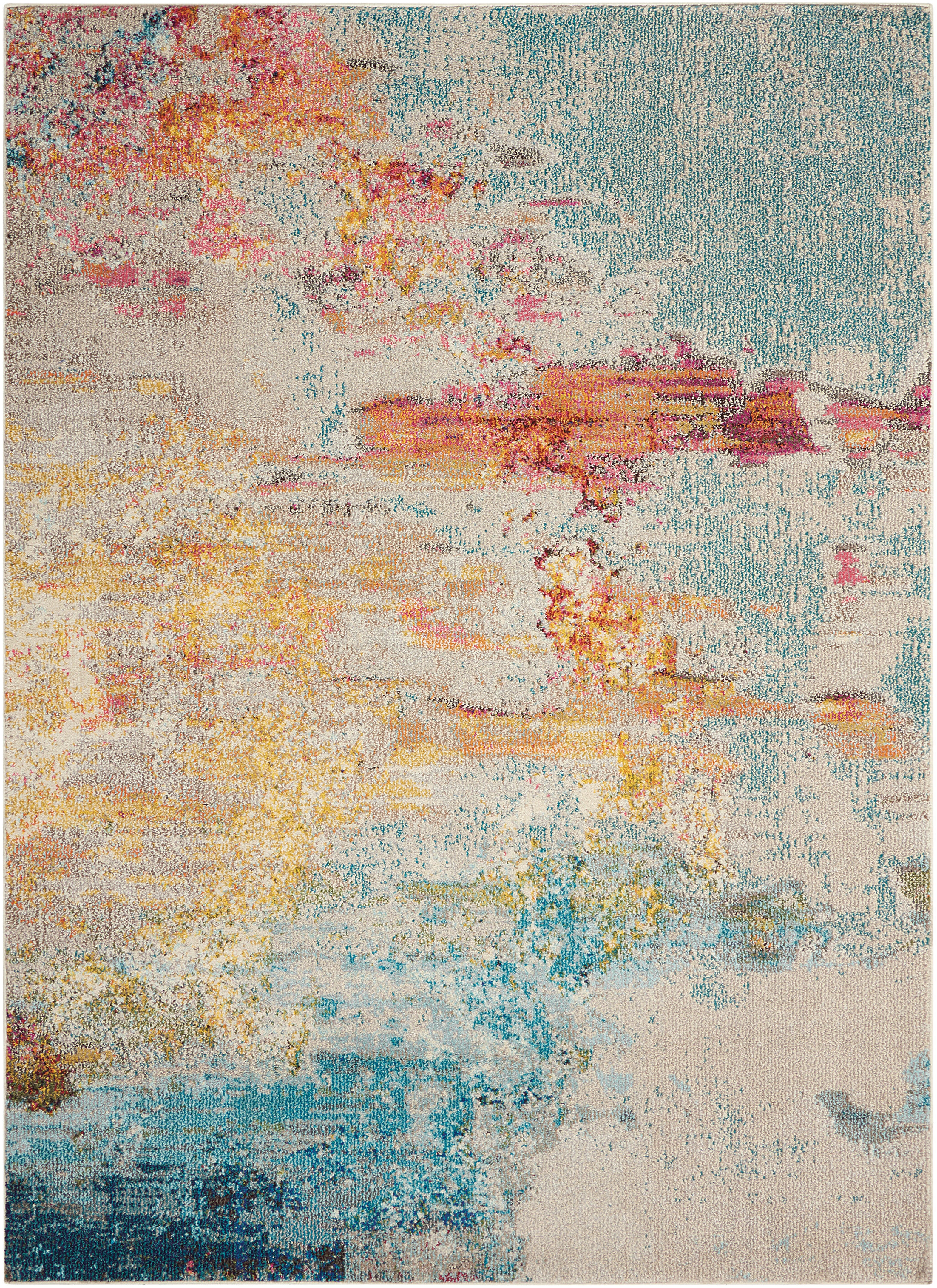 Nourison Nourison Celestial 3' x 5' Sealife Modern Indoor Rug, Sealife, large