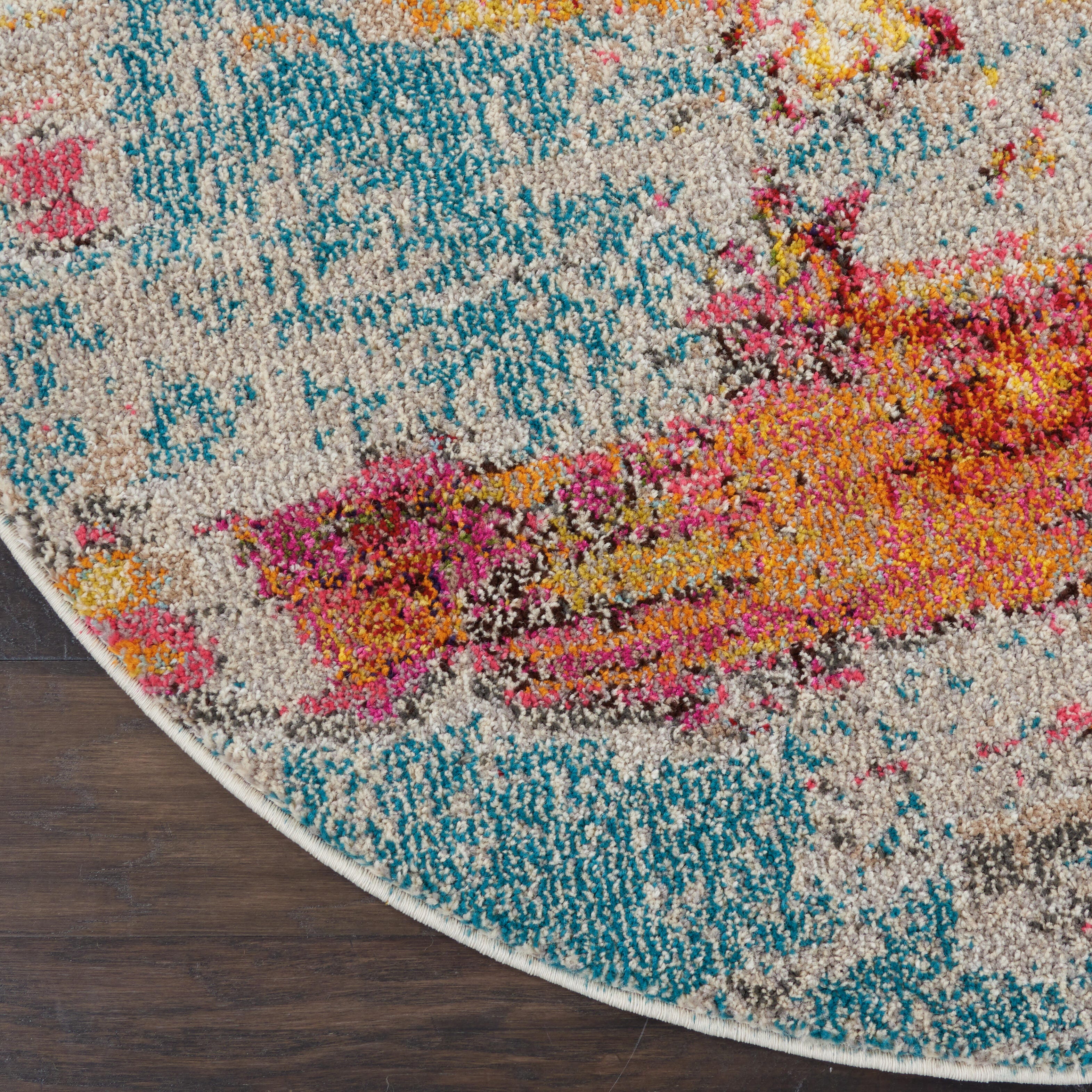 Nourison Nourison Celestial 4' x ROUND Sealife Modern Indoor Rug, Sealife, large