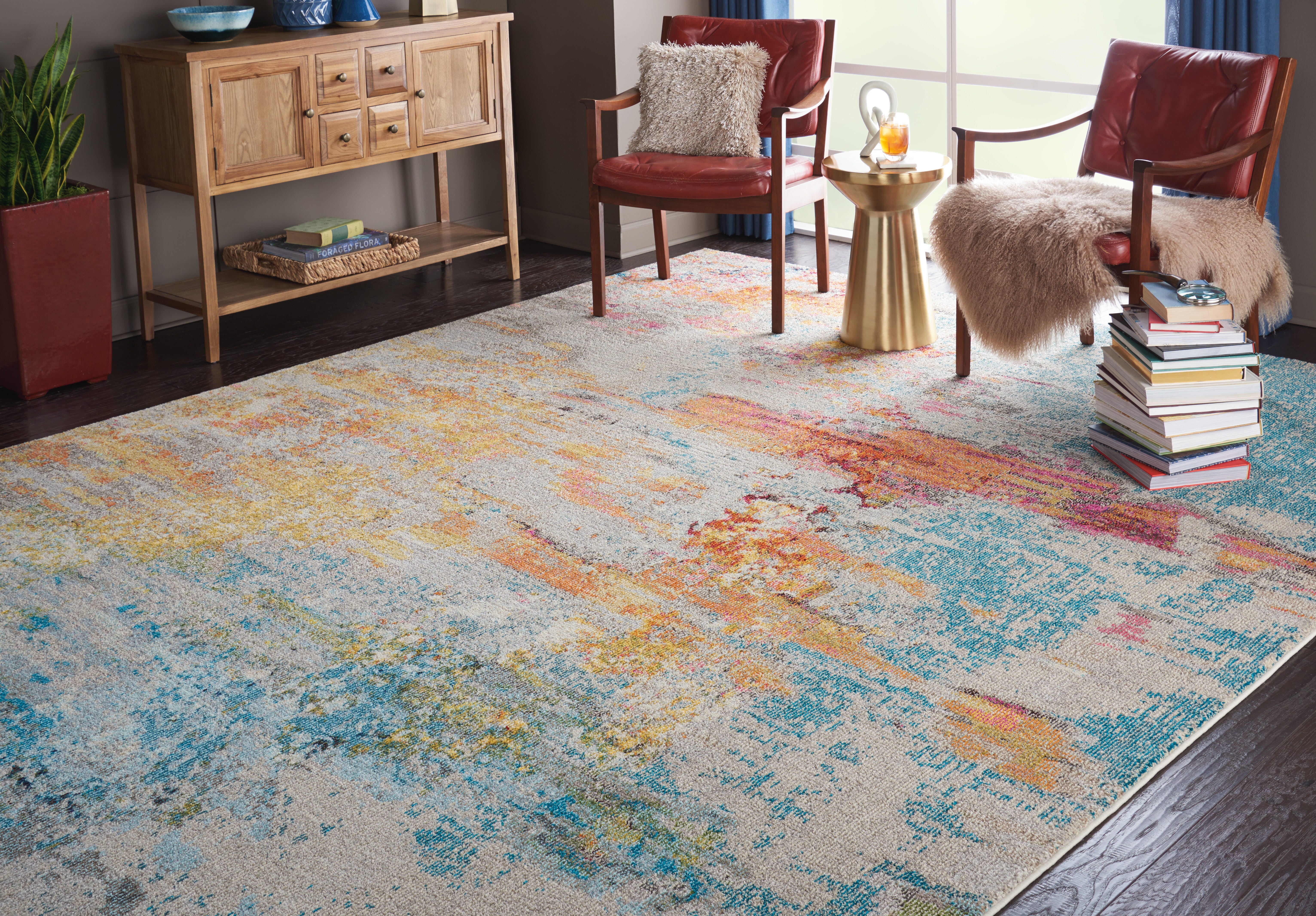 Nourison Nourison Celestial 6' x 9' Sealife Modern Indoor Rug, Sealife, large
