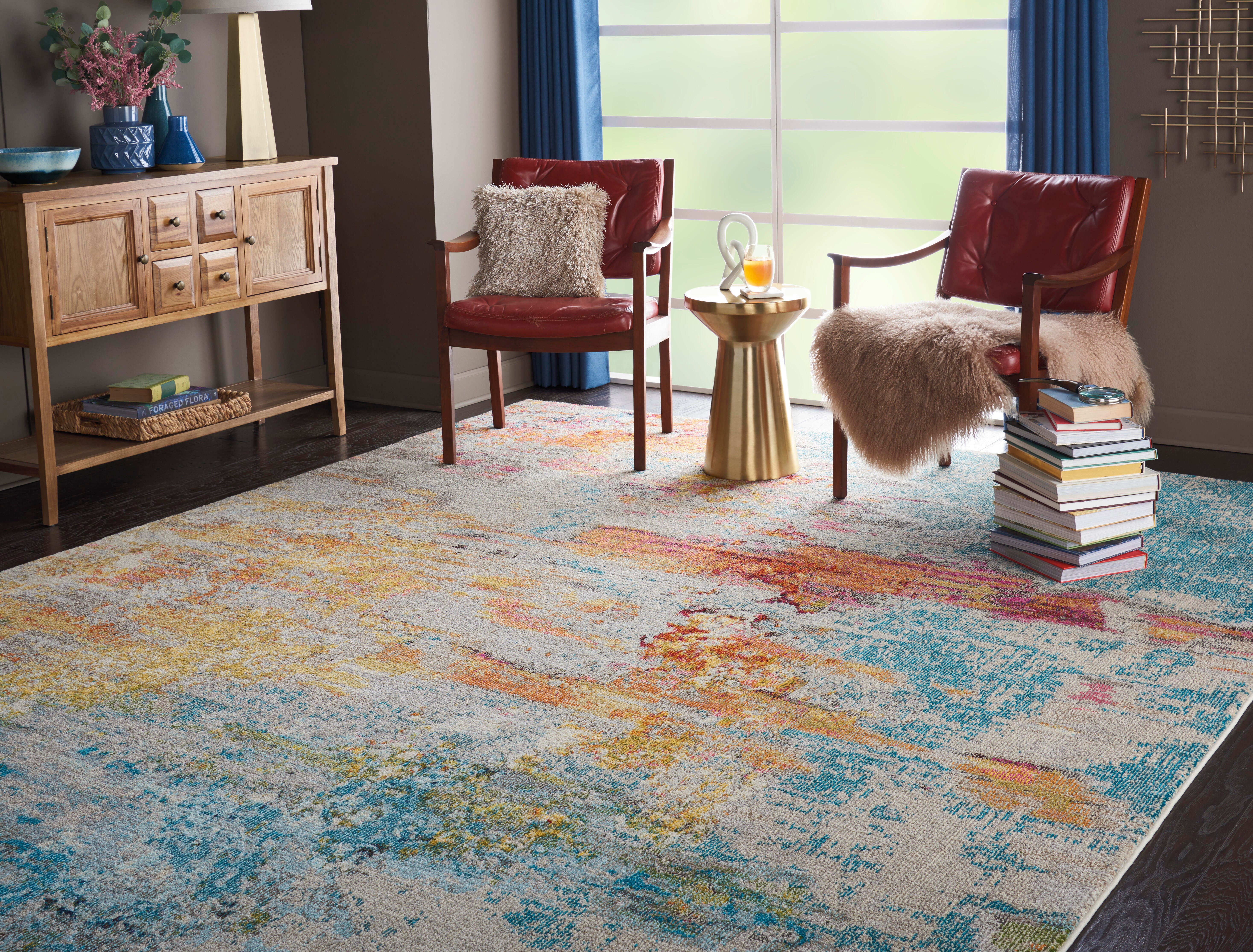 Nourison Nourison Celestial 6' x 9' Sealife Modern Indoor Rug, Sealife, large