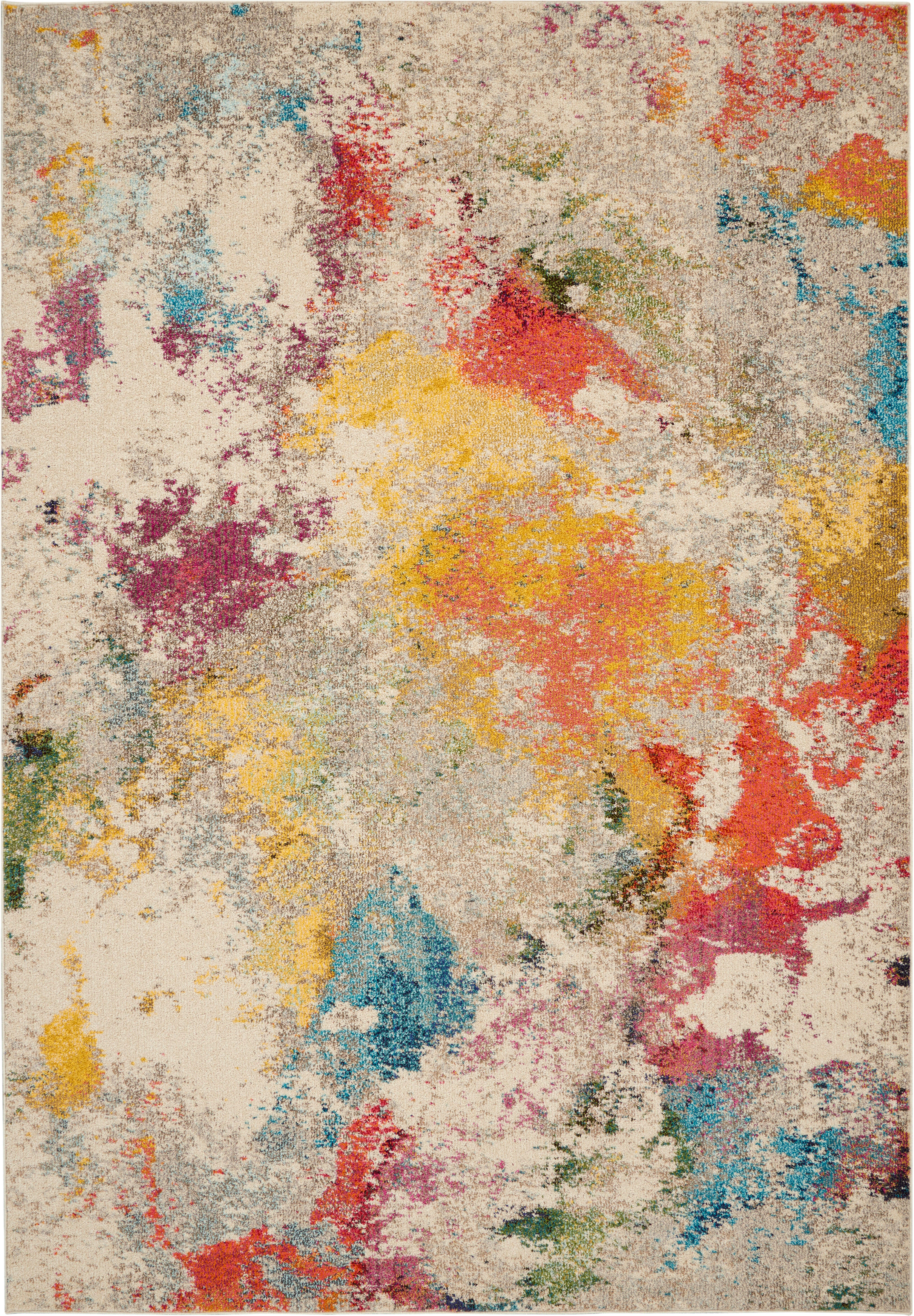Nourison Nourison Celestial 6'7" x 9'7" Ivory/Multicolor Modern & Contemporary Indoor Rug, Ivory/Multi, large