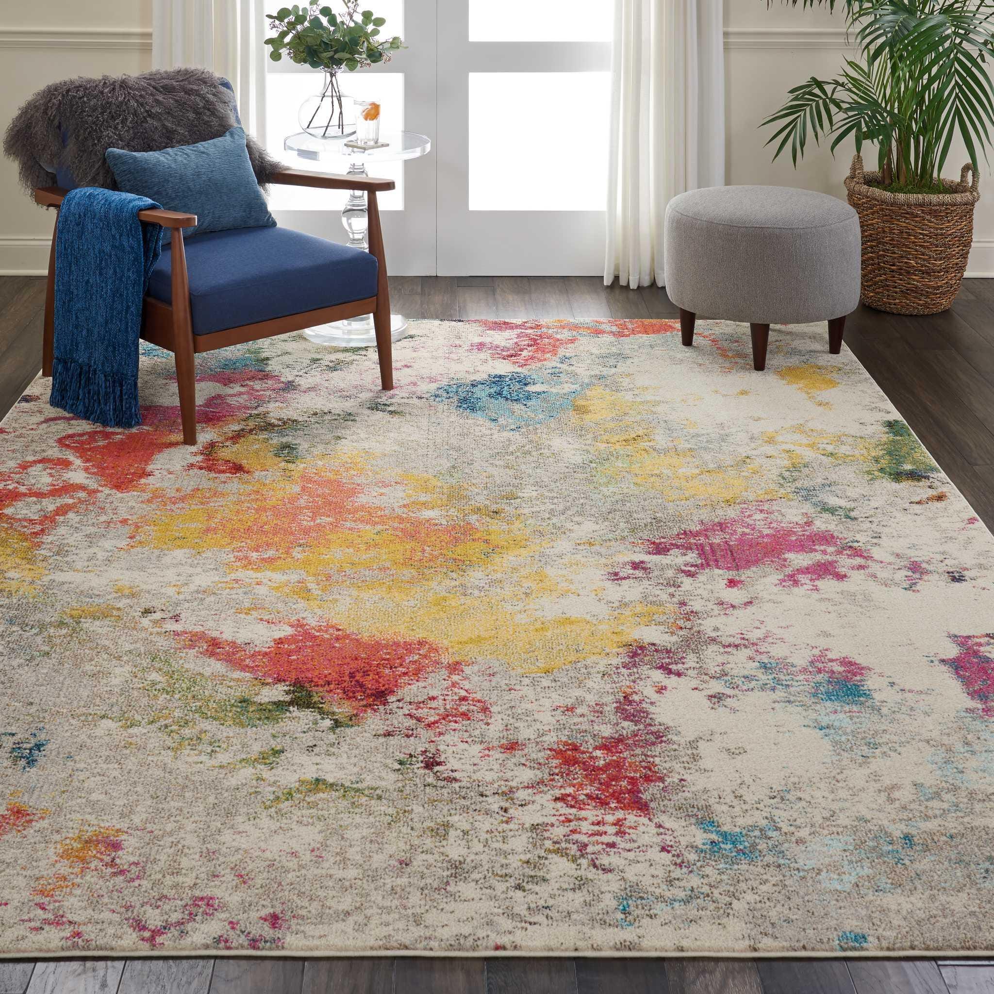 Nourison Nourison Celestial 7'10" x 10'6" Ivory/Multicolor Modern Indoor Rug, Ivory/Multi, rollover