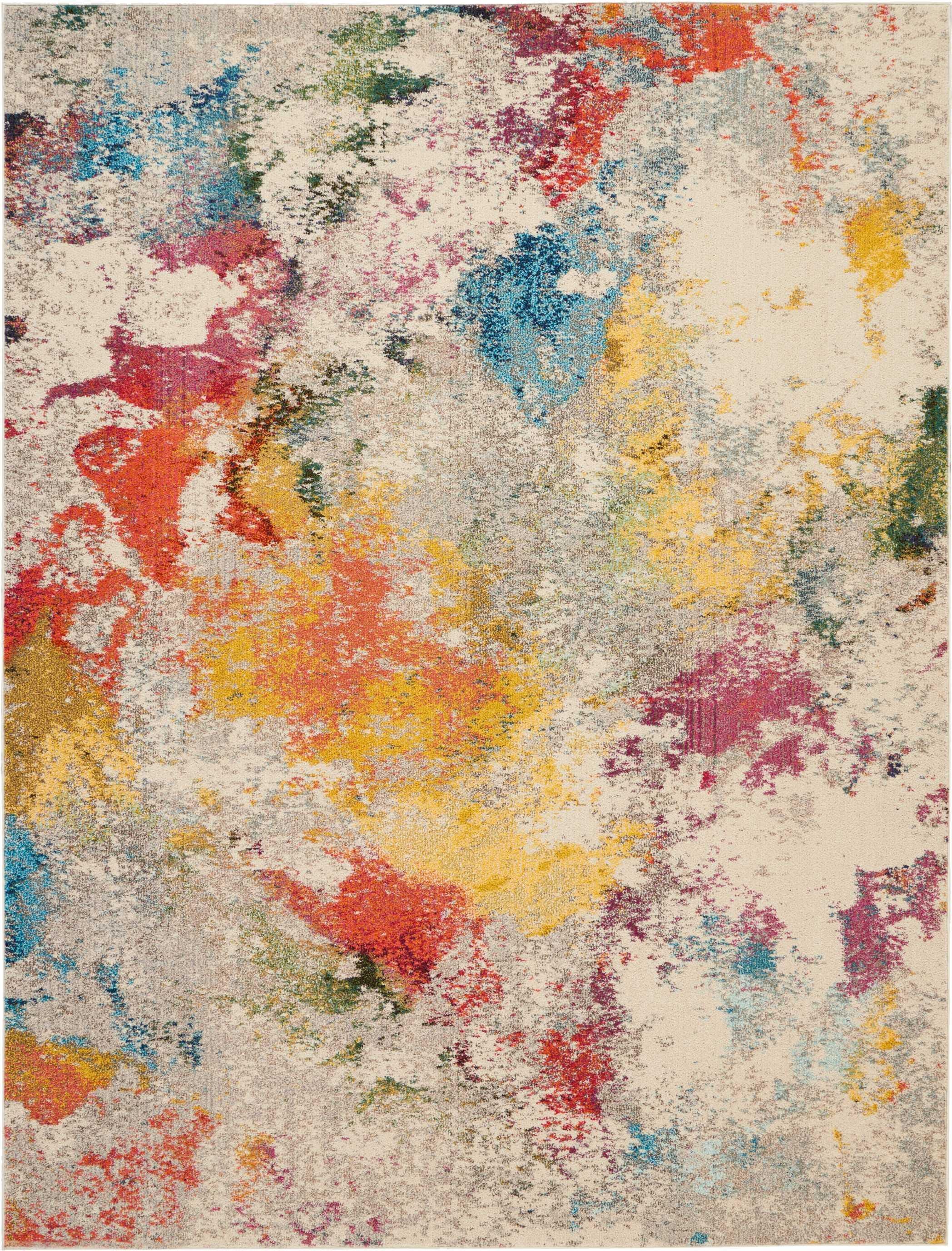 Nourison Nourison Celestial 7'10" x 10'6" Ivory/Multicolor Modern Indoor Rug, Ivory/Multi, large