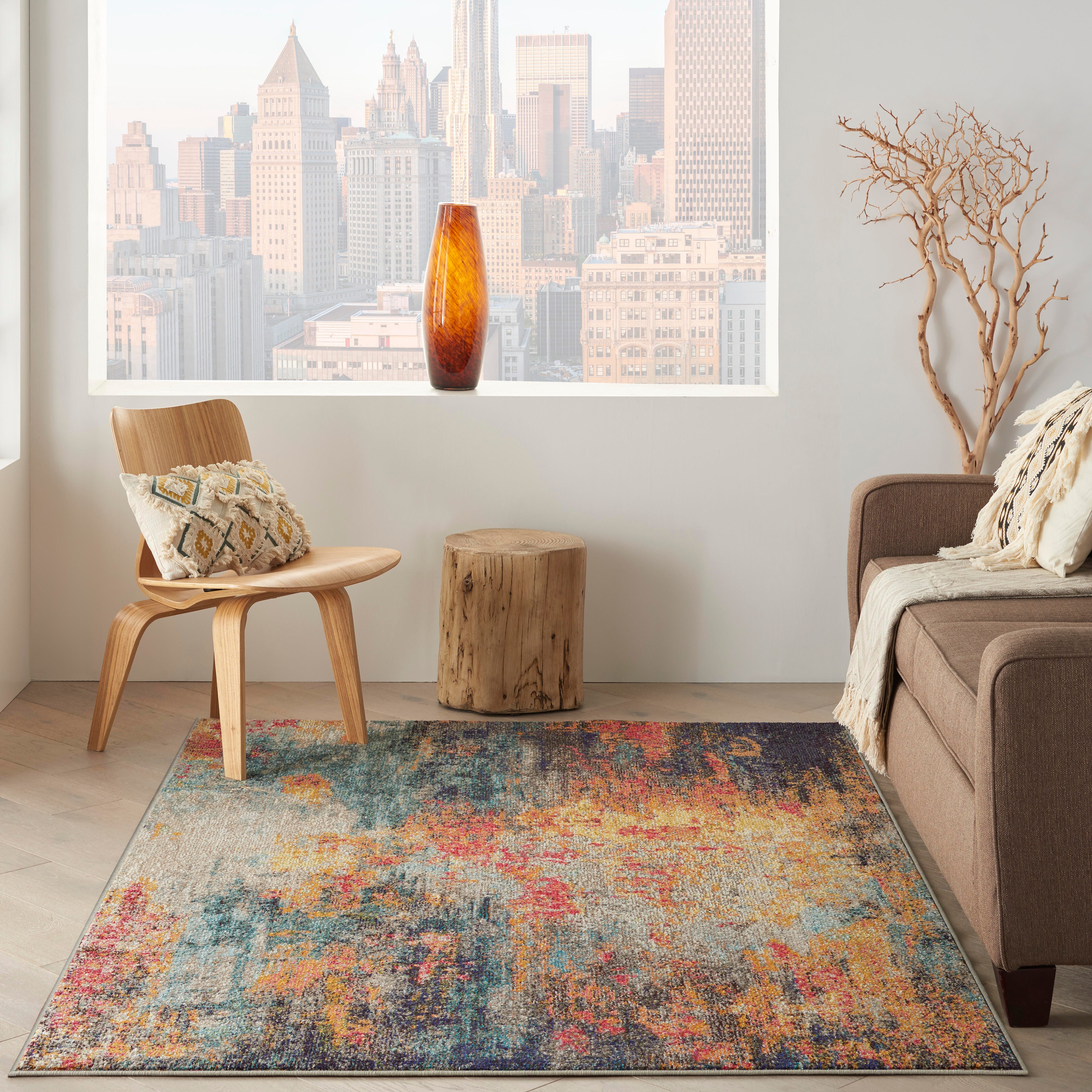 Nourison Nourison Celestial 5'3" x 7'3" Multicolor Modern Indoor Rug, Multi, rollover