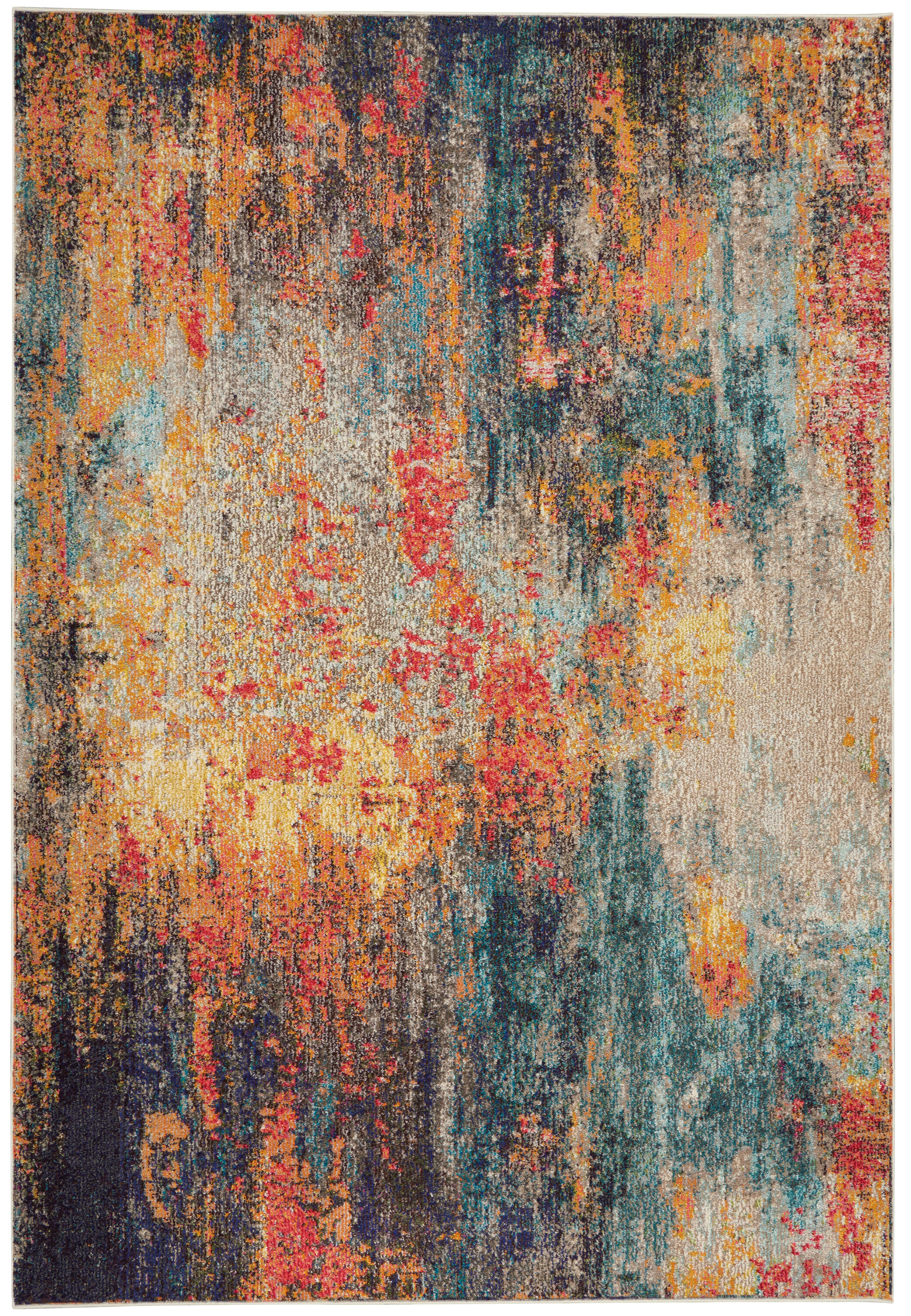 Nourison Nourison Celestial 5'3" x 7'3" Multicolor Modern Indoor Rug, Multi, large