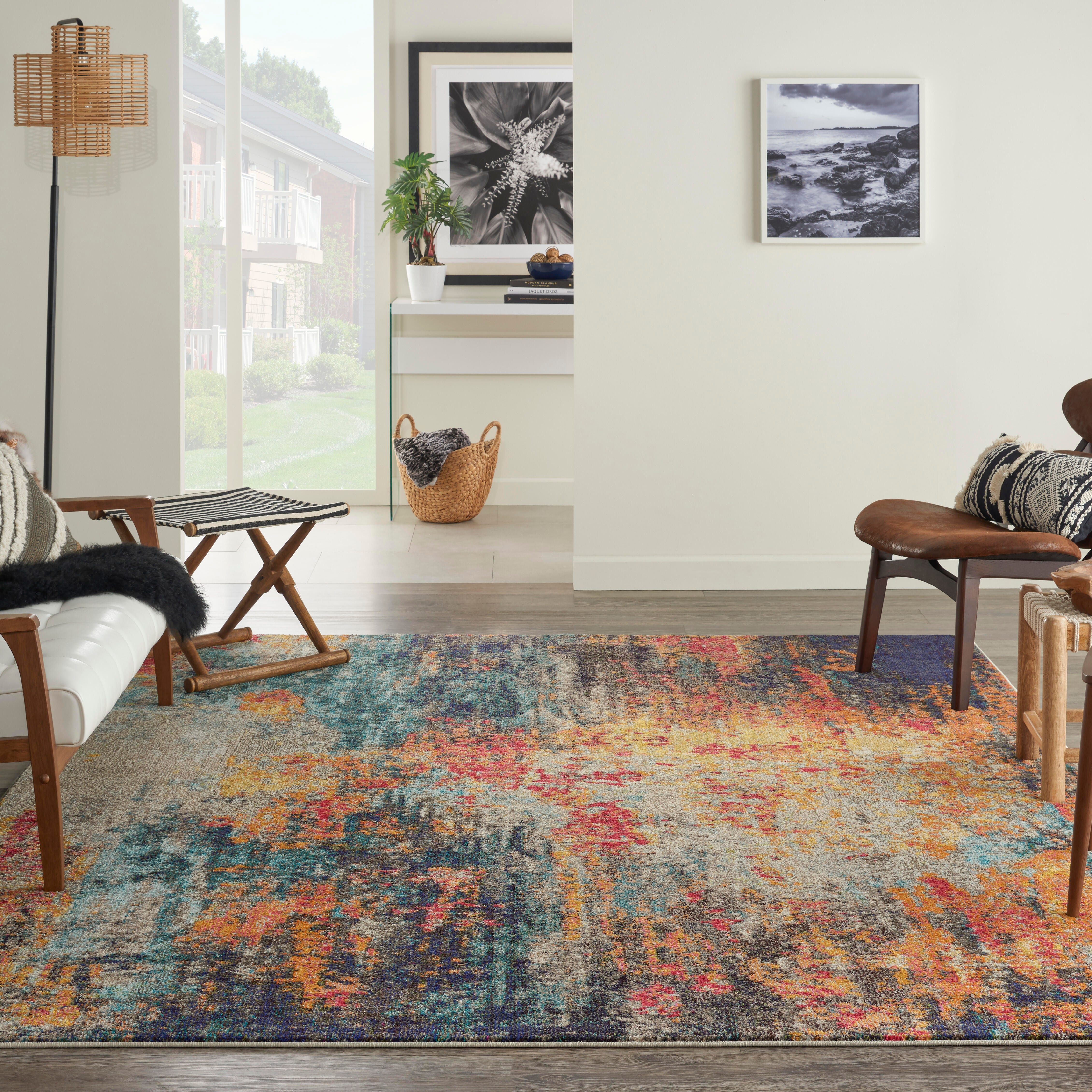 Nourison Nourison Celestial 7'10" x 10'6" Multicolor Modern Indoor Rug, Multi, rollover