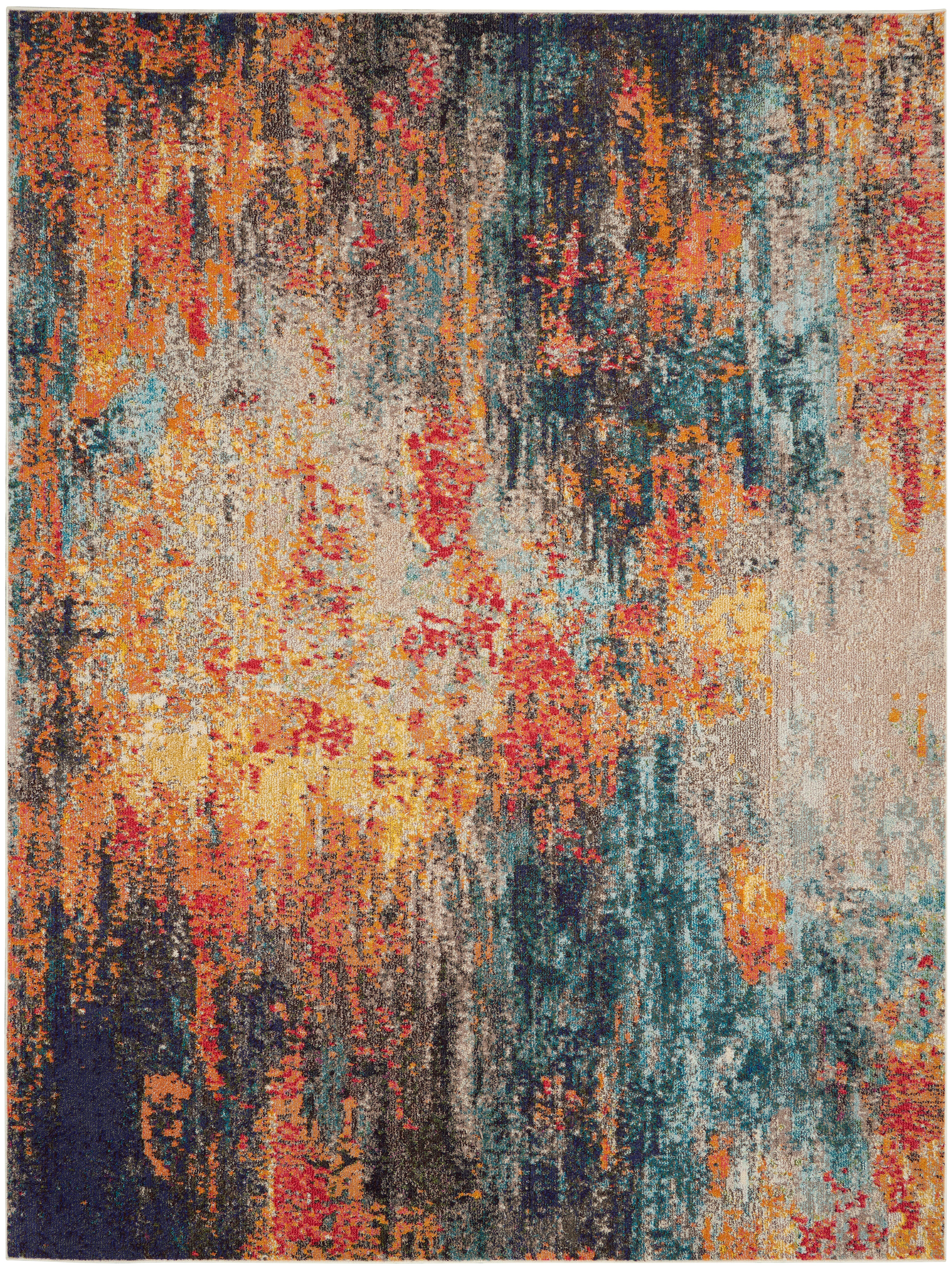 Nourison Nourison Celestial 7'10" x 10'6" Multicolor Modern Indoor Rug, Multi, large