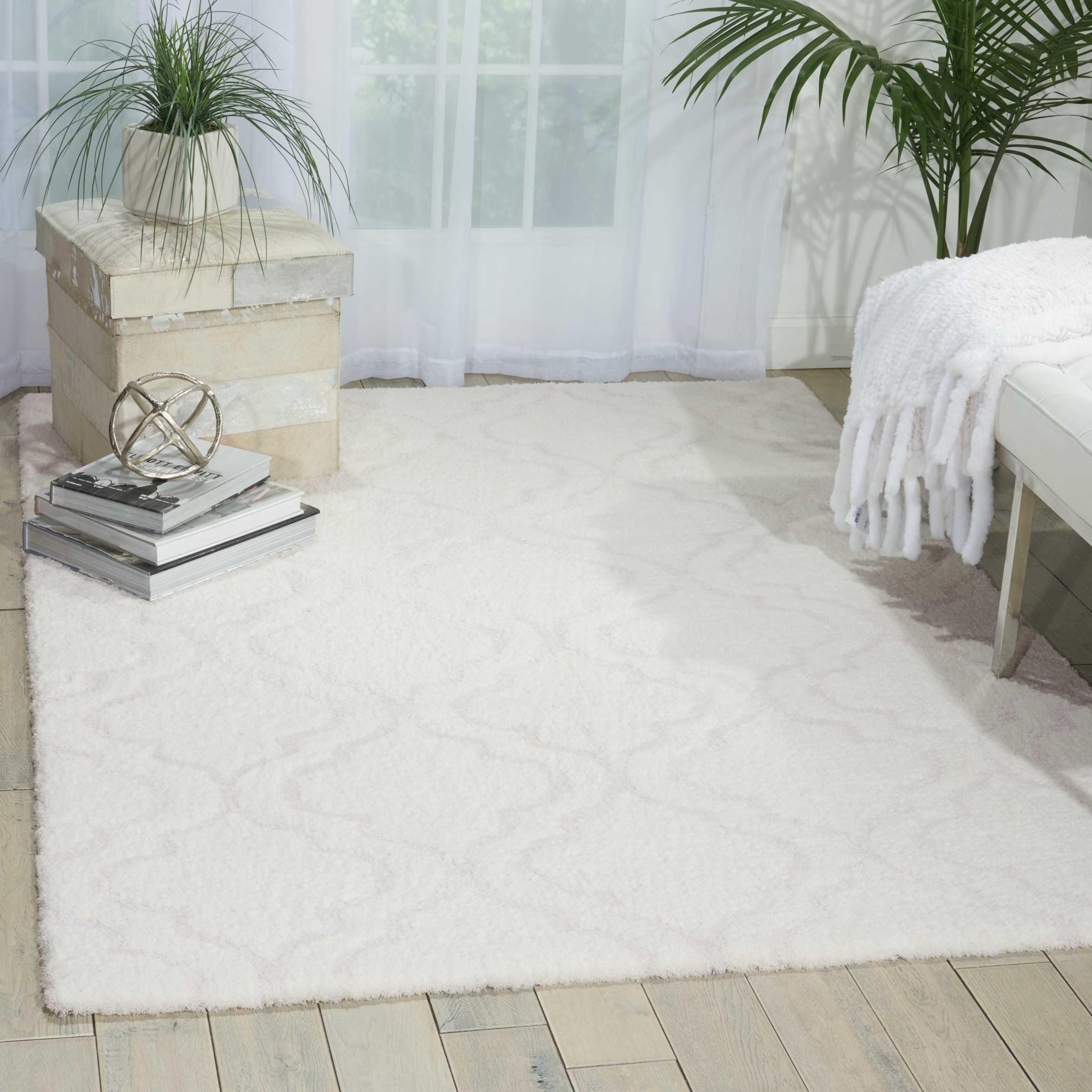 Nourison Home Kathy Ireland Home Light & Airy 5' x 7' White Moroccan Indoor Rug, , rollover