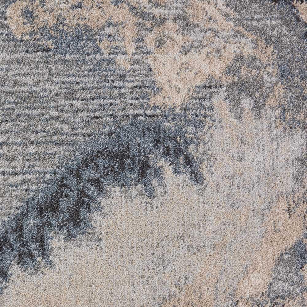 Nourison Home Nourison Maxell 3'10" x ROUND Grey Modern Indoor Rug, Gray, large