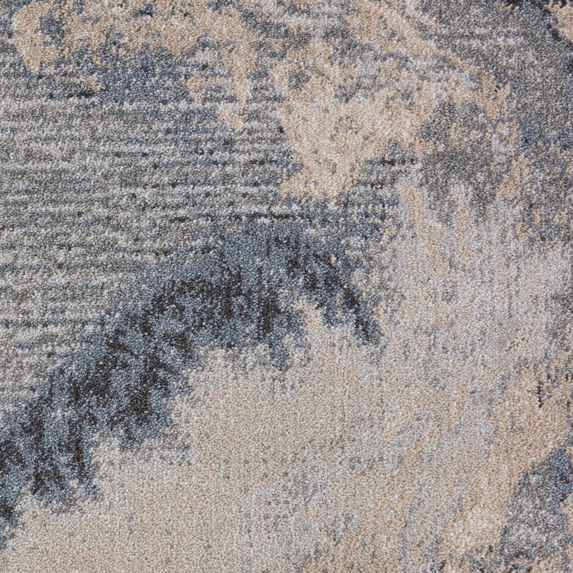 Nourison Home Nourison Maxell 5'3" x ROUND Grey Modern Indoor Rug, Gray, large
