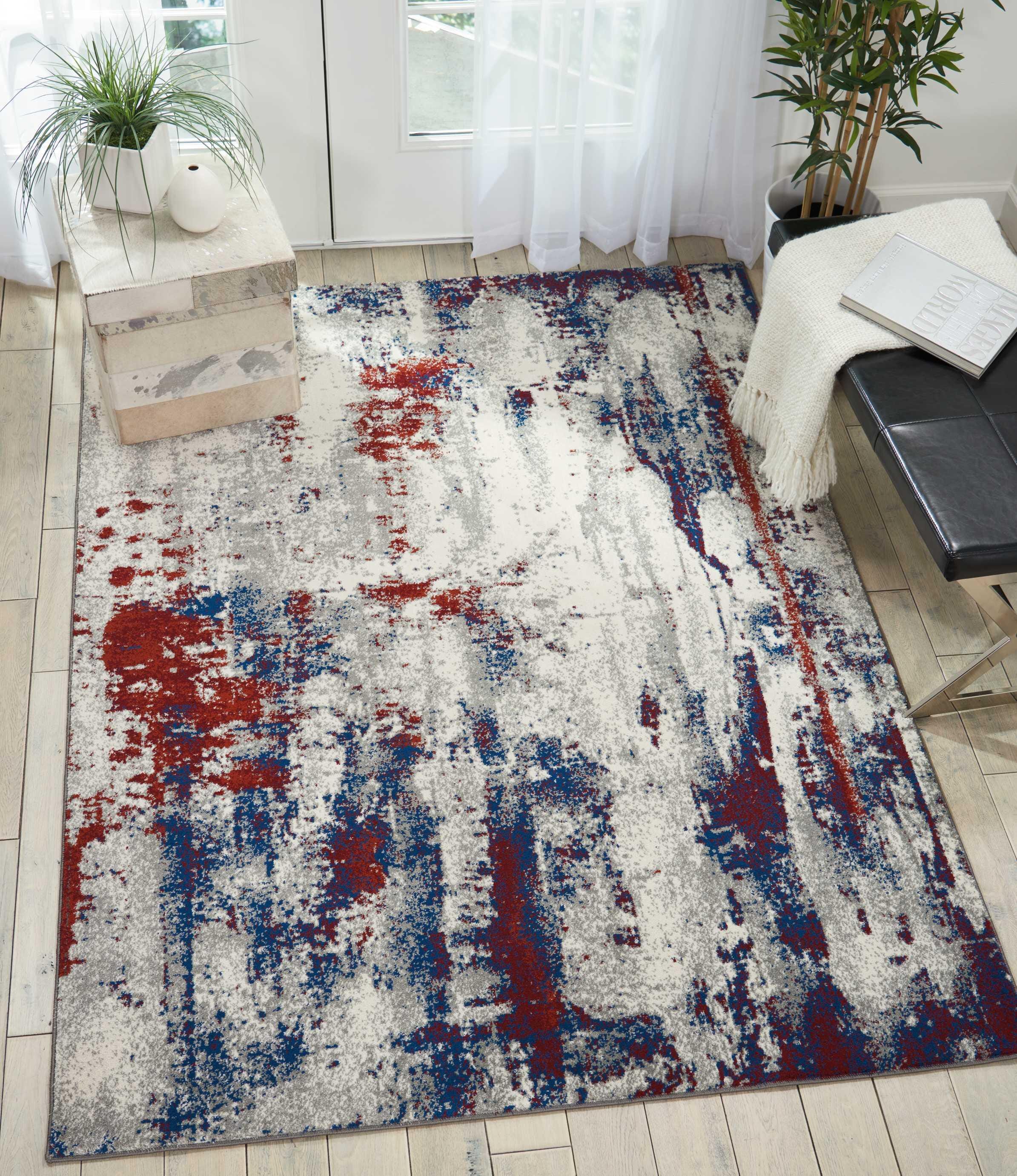 Nourison Home Nourison Maxell 7'10" x 10'6" Multicolor Modern Indoor Rug, , rollover