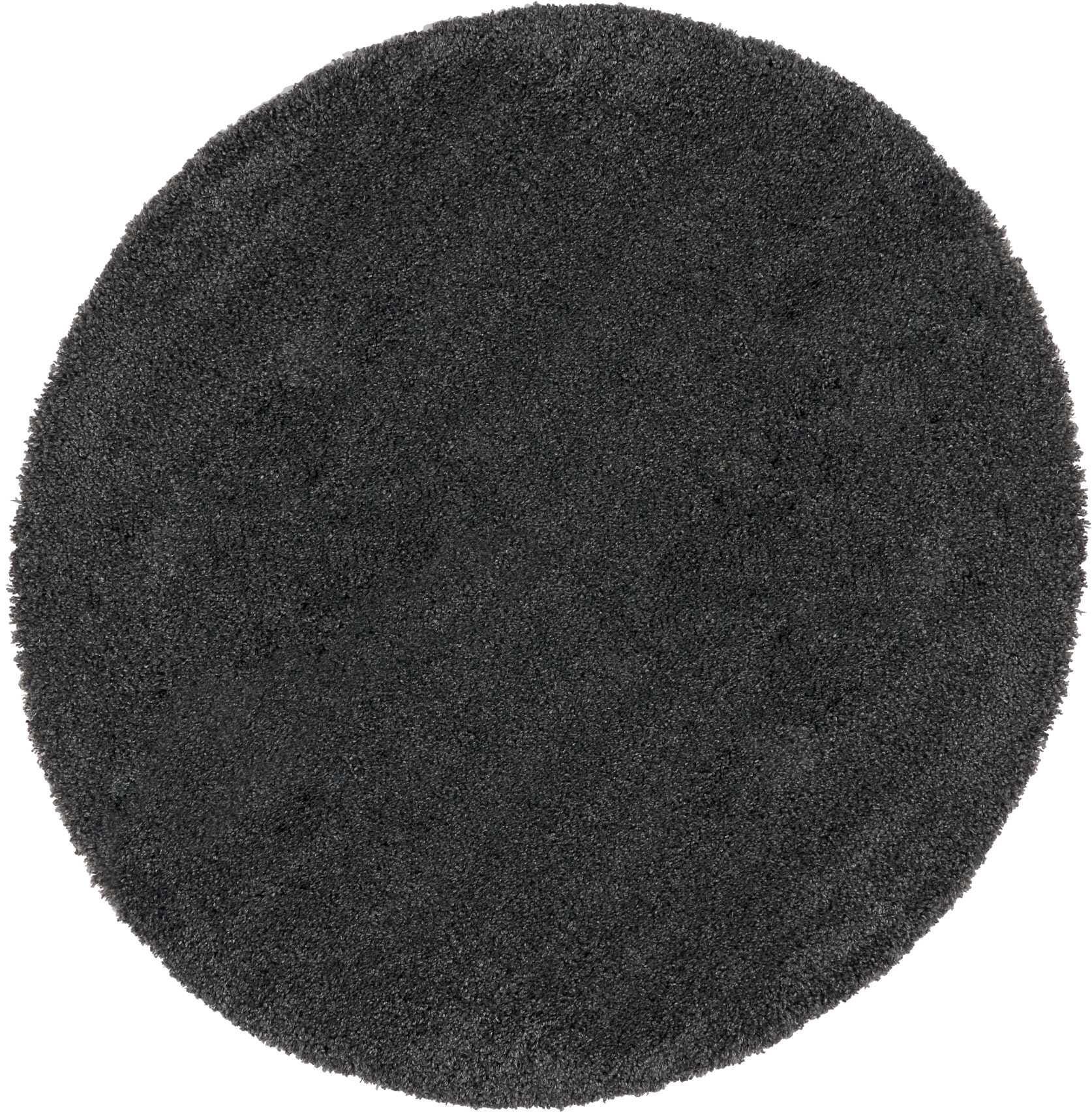 Nourison Home Nourison Malibu Shag 4' x ROUND Dark Grey Shag Indoor Rug, Dark Gray, large