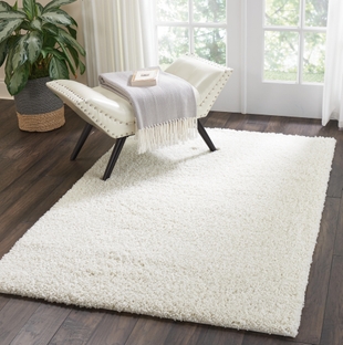 Nourison Home Nourison Malibu Shag 3'11" x 5'11" Ivory Shag Indoor Rug, Ivory, rollover