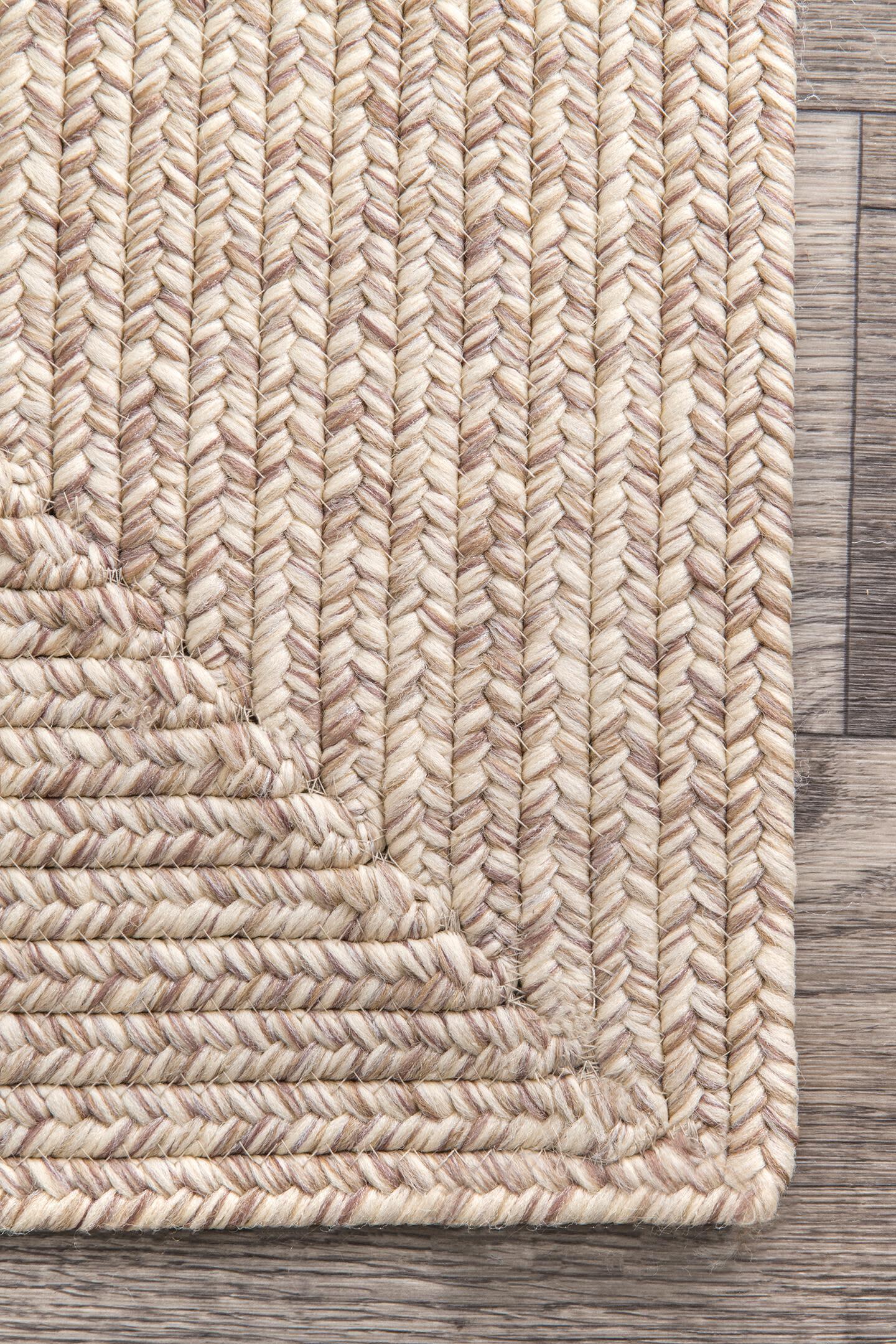 Nuloom Braided Lefebvre Indoor/Outdoor 2' 6" x 10' Runner Rug, Tan, large