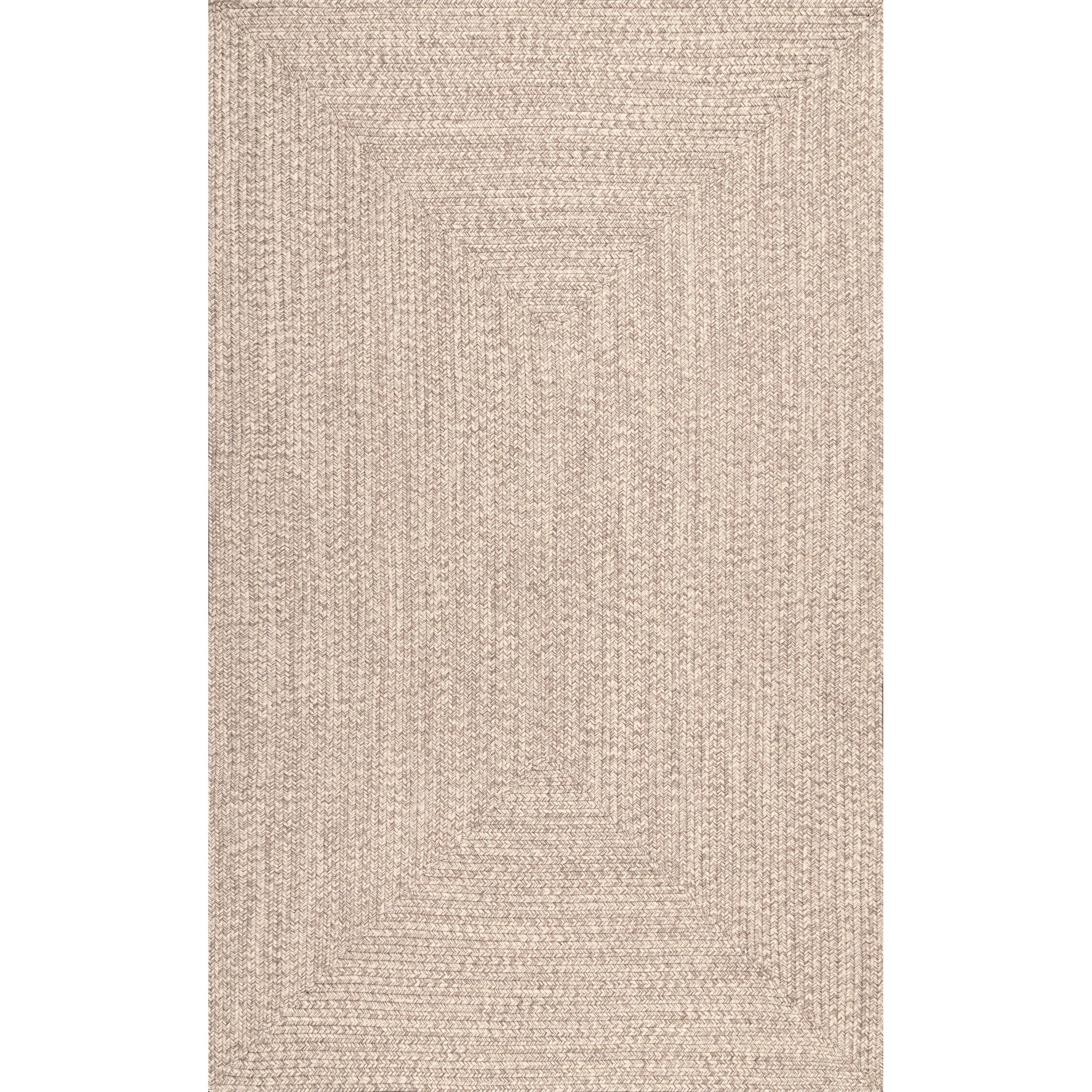 Nuloom Braided Lefebvre Indoor/Outdoor 4' x 6' Area Rug, Tan, large